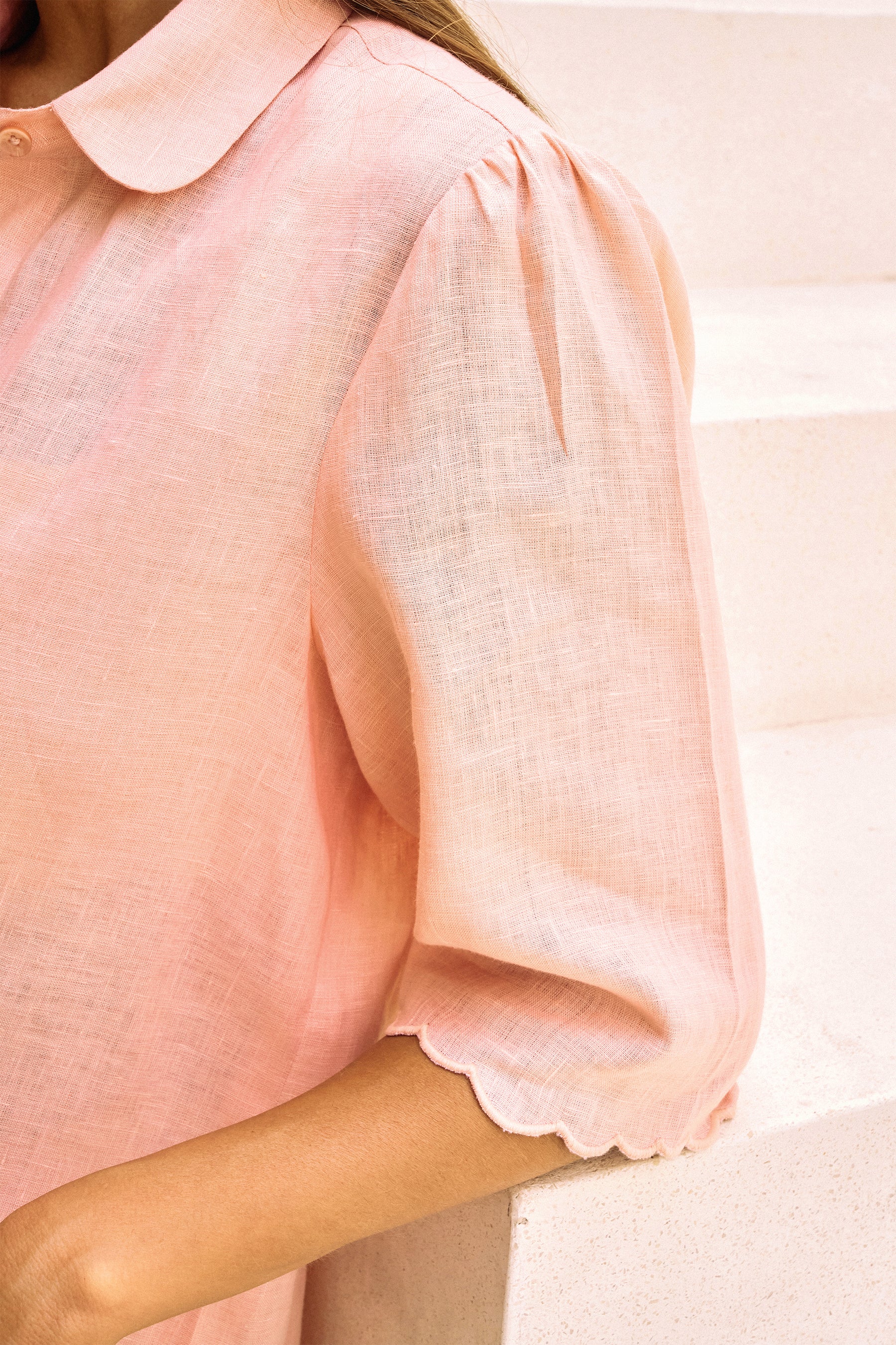 Raspberry Organic Linen Shirt