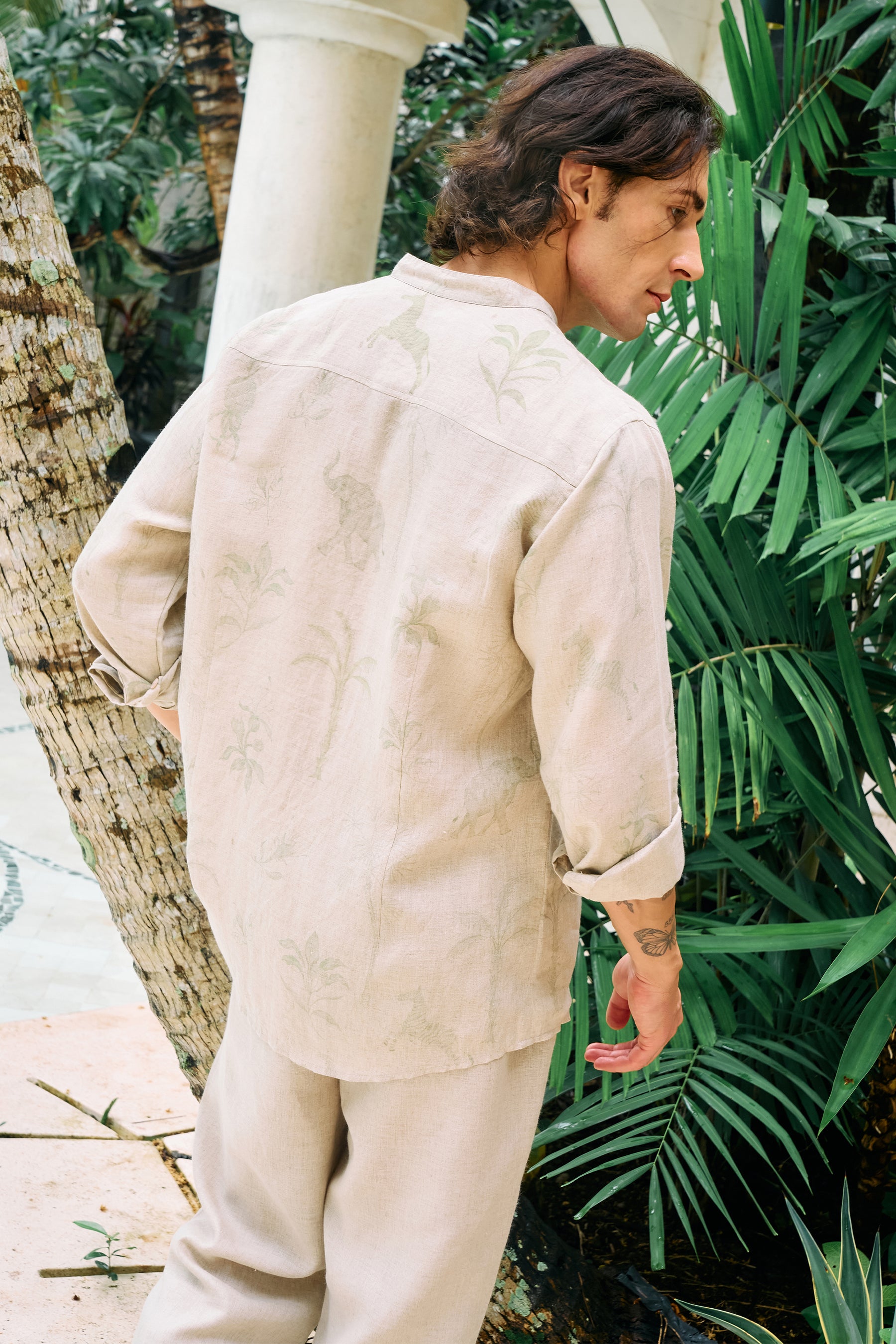 Horizon All Over Print- MAN (Natural & Sage)