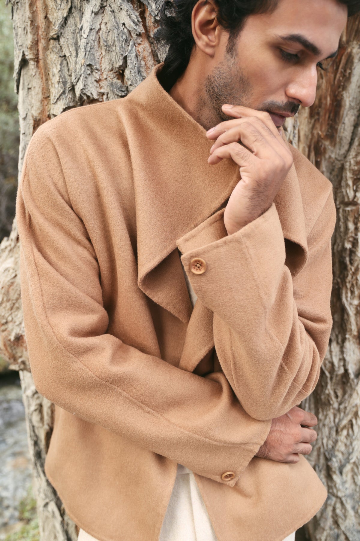 Outlands Print Fluid Jacket -MAN (Caramel)