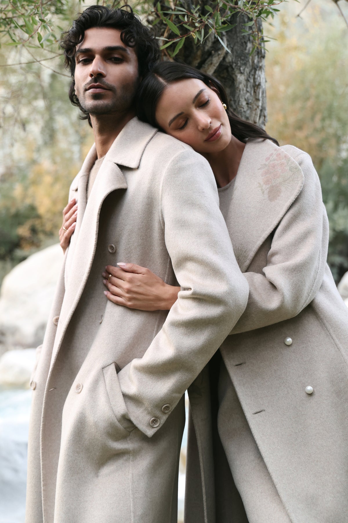 Cashmere-Silk-Merino Blend Long Coat-MAN (Winter Oat)