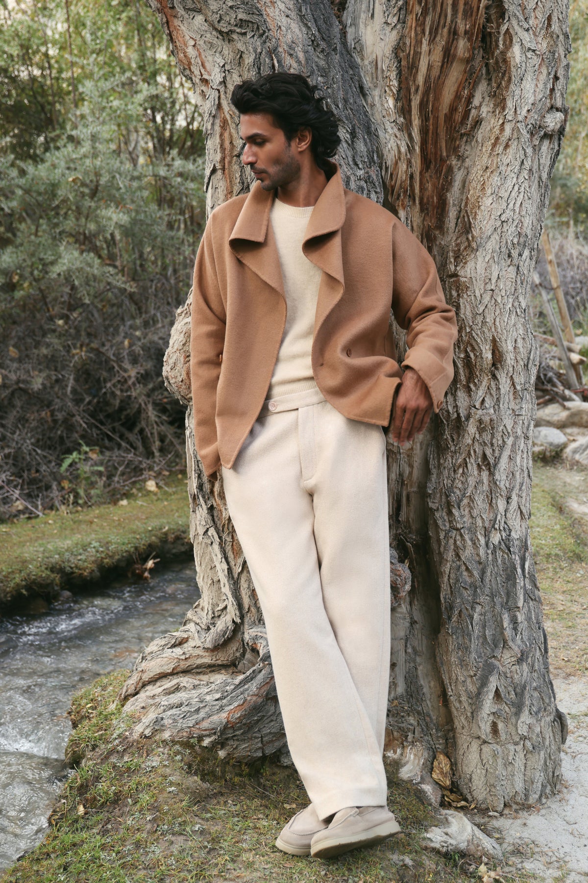 Outlands Print Fluid Jacket -MAN (Caramel)