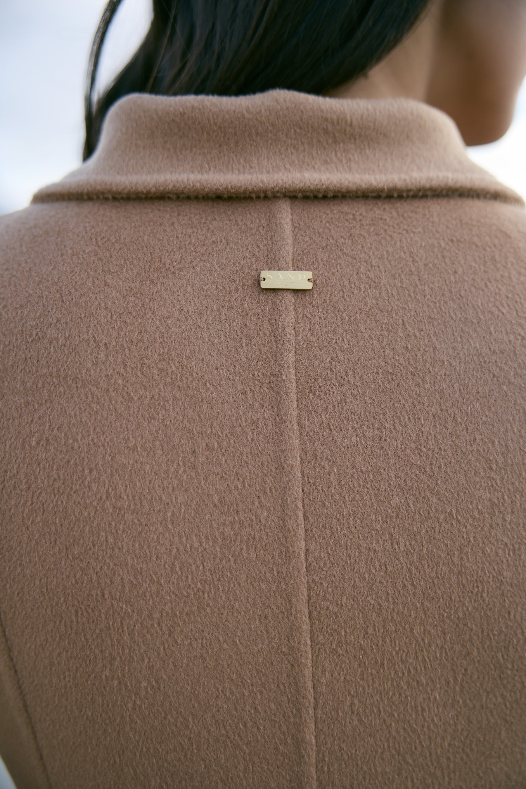 Cashmere-Silk-Merino Blend Dress Coat (Warm Honey)