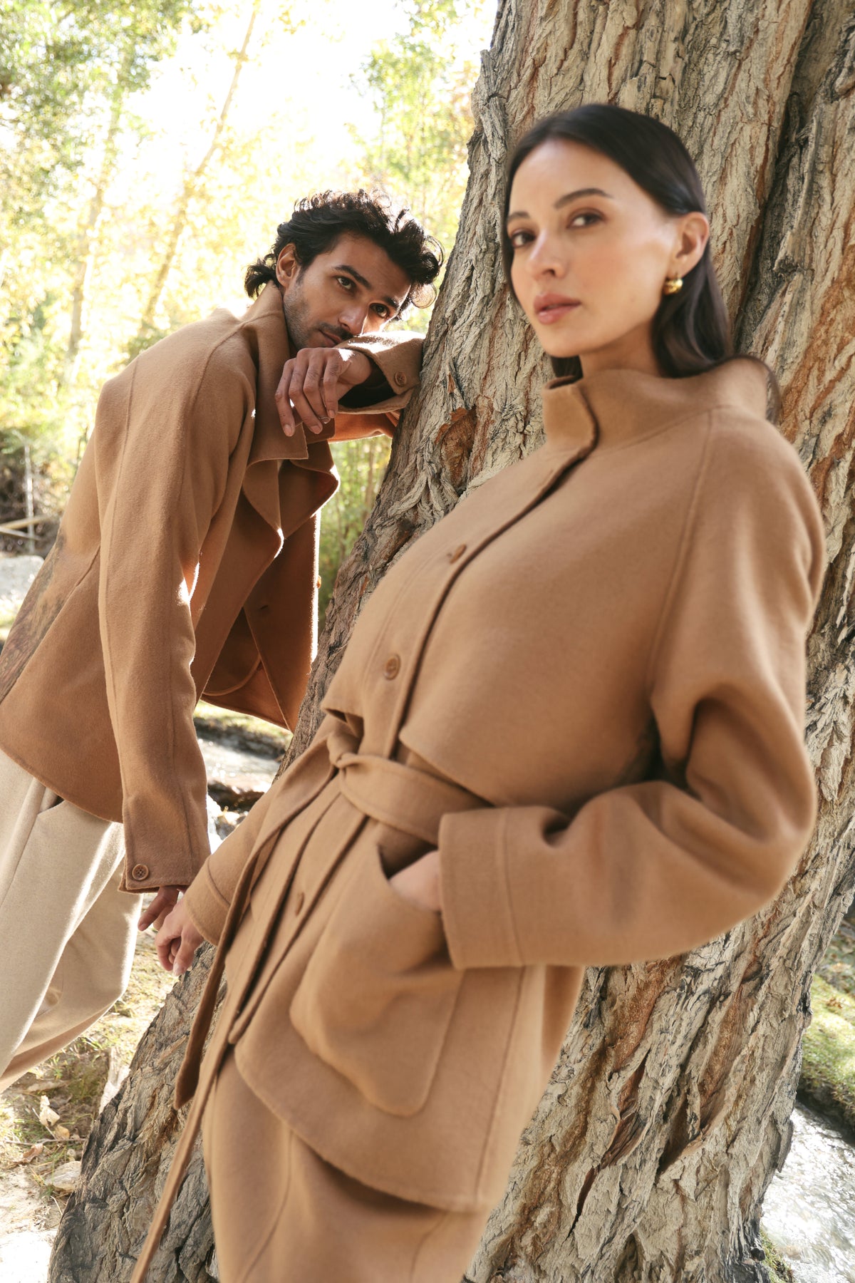 Outlands Print Fluid Jacket -MAN (Caramel)