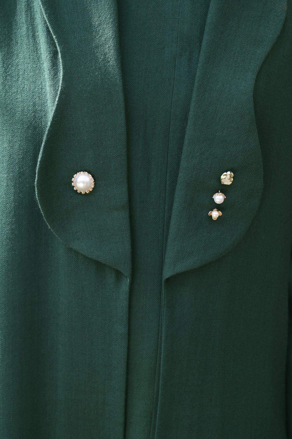 Afterglow Woollen Lace Dress (Forest Pine) & Afterglow Woollen Overlay Jacket (Forest Pine)