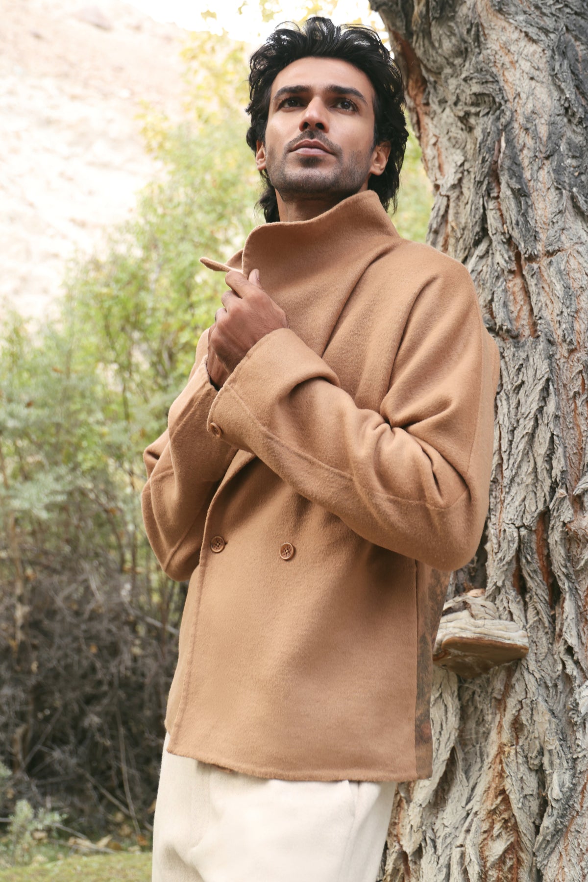 Outlands Print Fluid Jacket -MAN (Caramel)