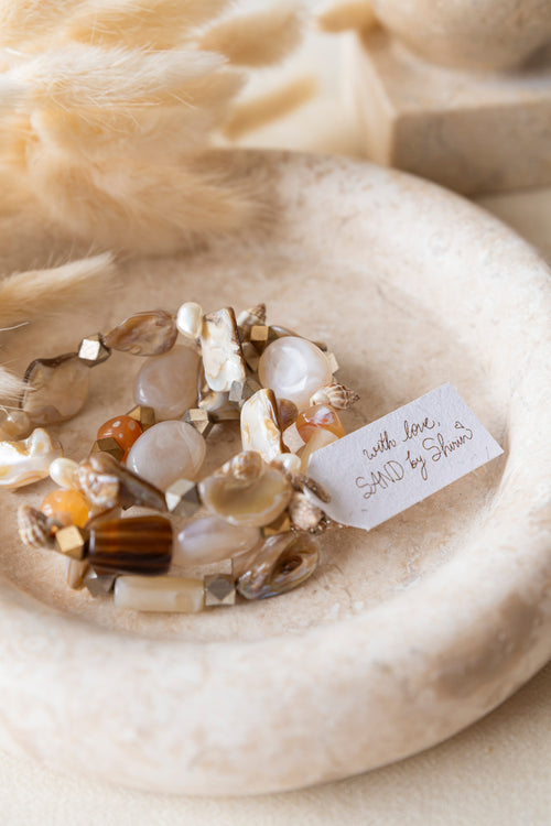 Natural Shell Bracelet Stack