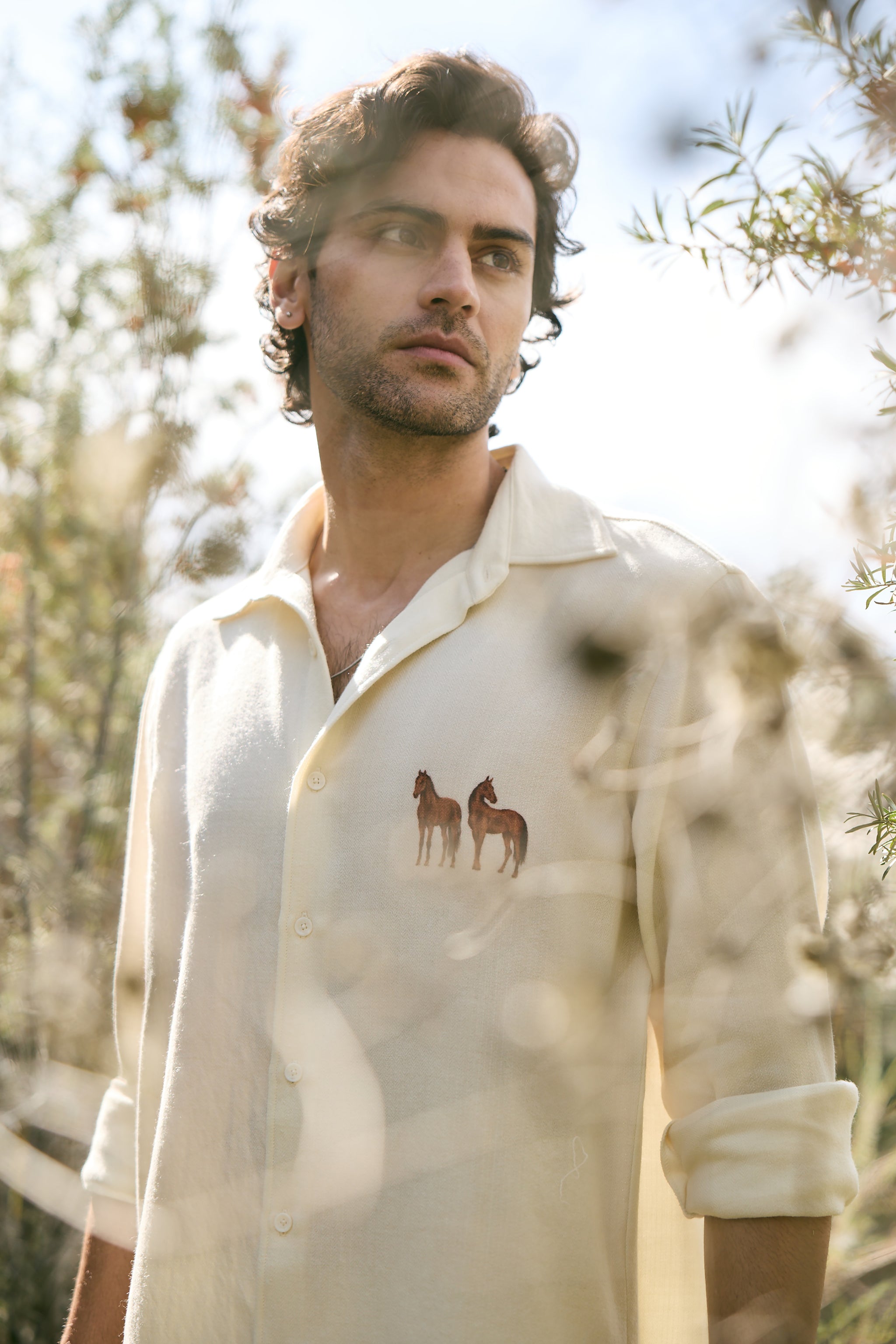 Valley Horse Print Woollen Shirt