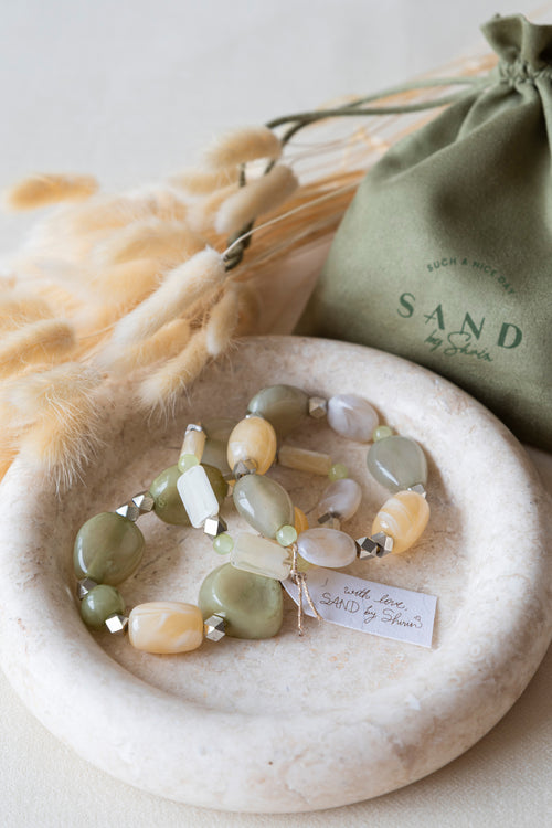 Sage Ivory Bracelet Stack