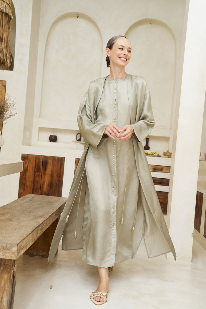 Unfold Dress & Solace Overlay (Sage)