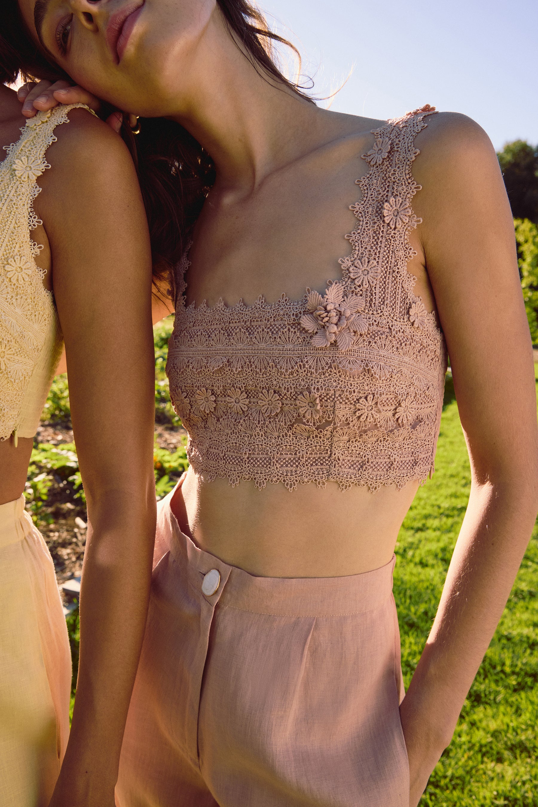 Adderley Bandeau Top & Springbok Pants (Rose)