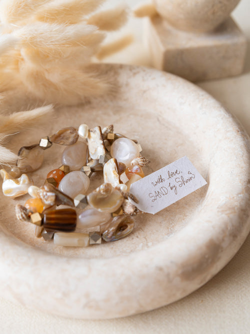 Natural Shell Bracelet Stack