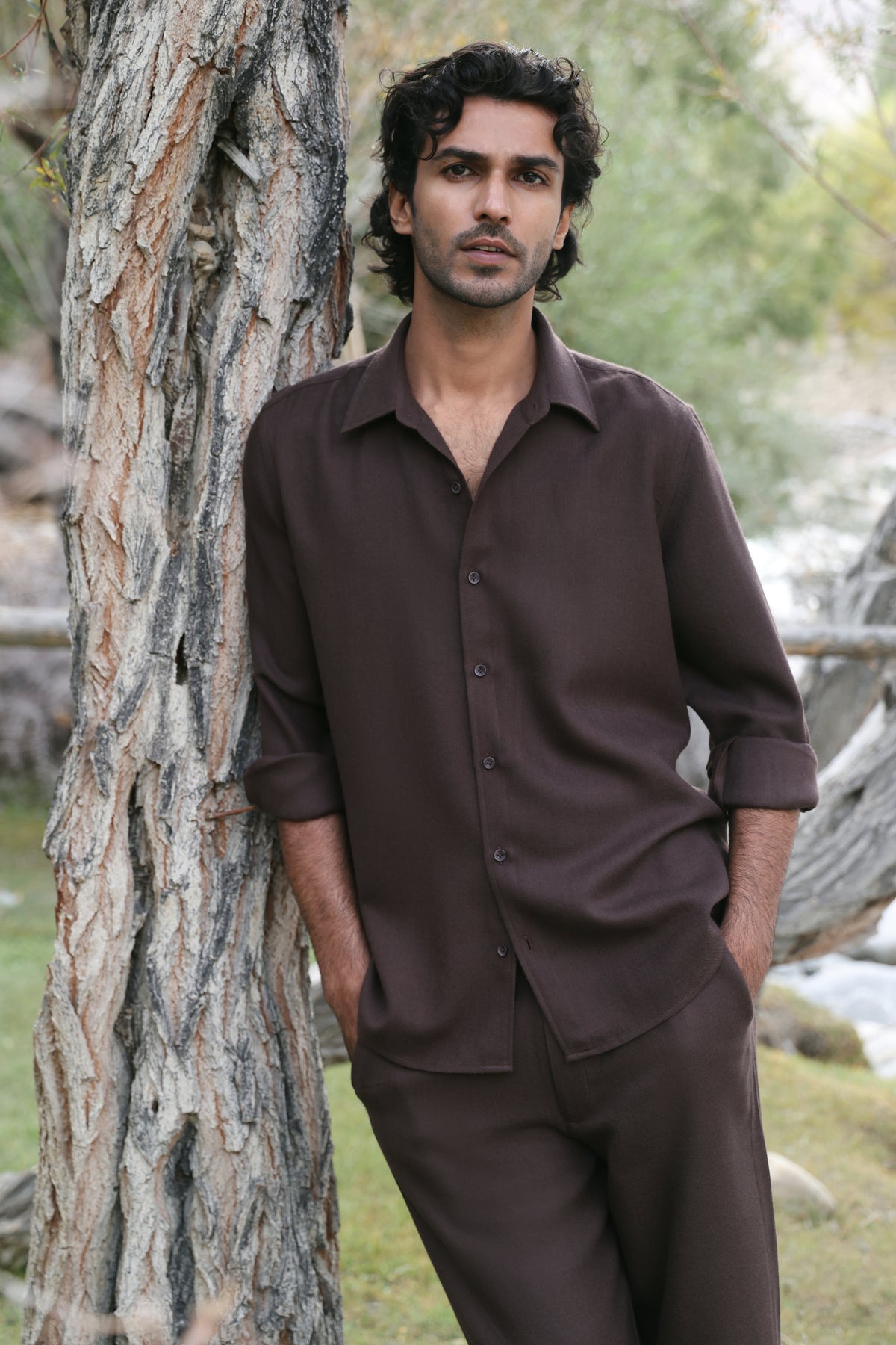 Fallow Woollen Shirt- MAN (Cocoa)