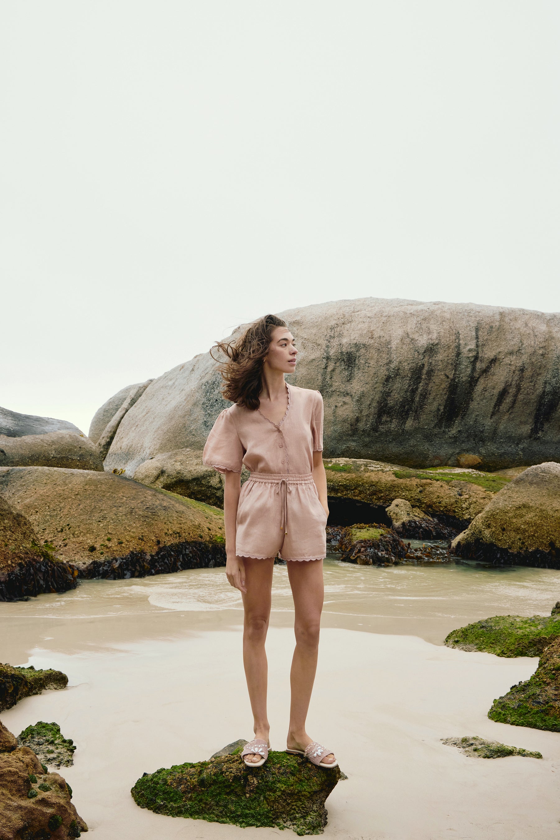 Springbok Top (Rose) & SAND Outwear Shorts (Rose)