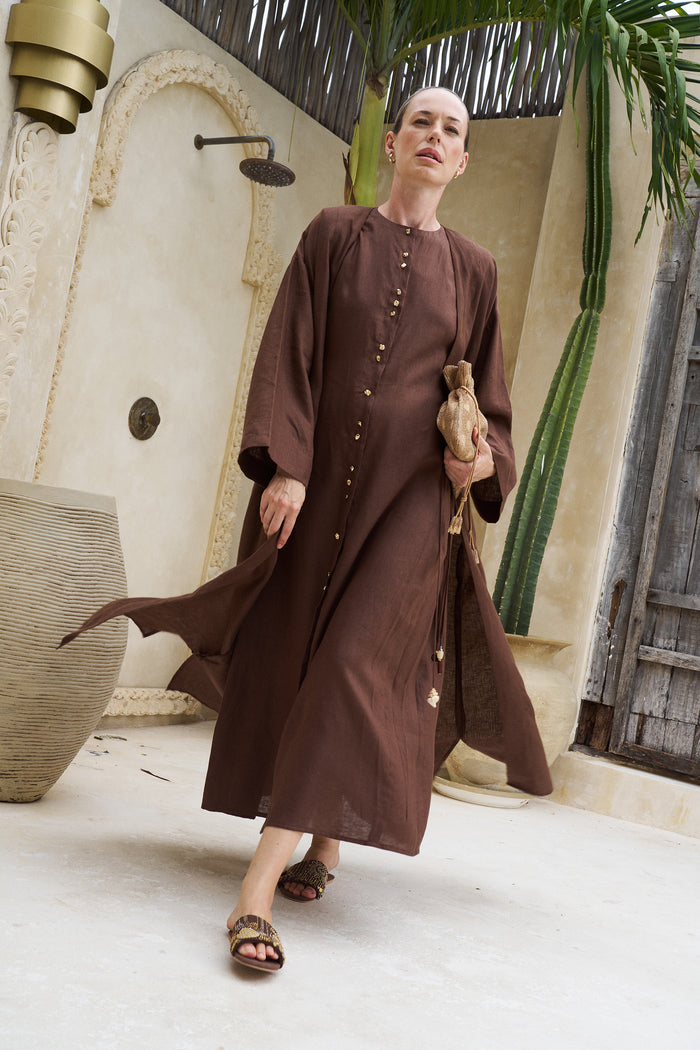 Unfold Dress & Solace Overlay (Espresso)
