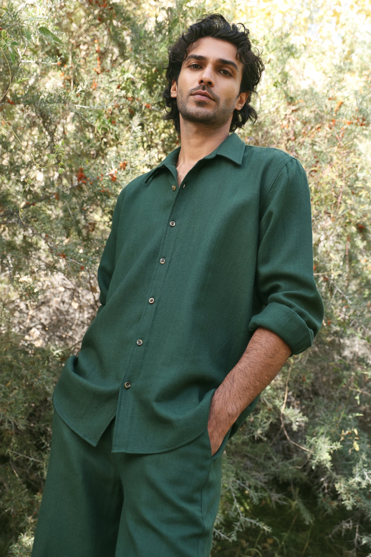 Fallow Woollen Shirt & Fallow Woollen Pants - MAN (Forest Pine)