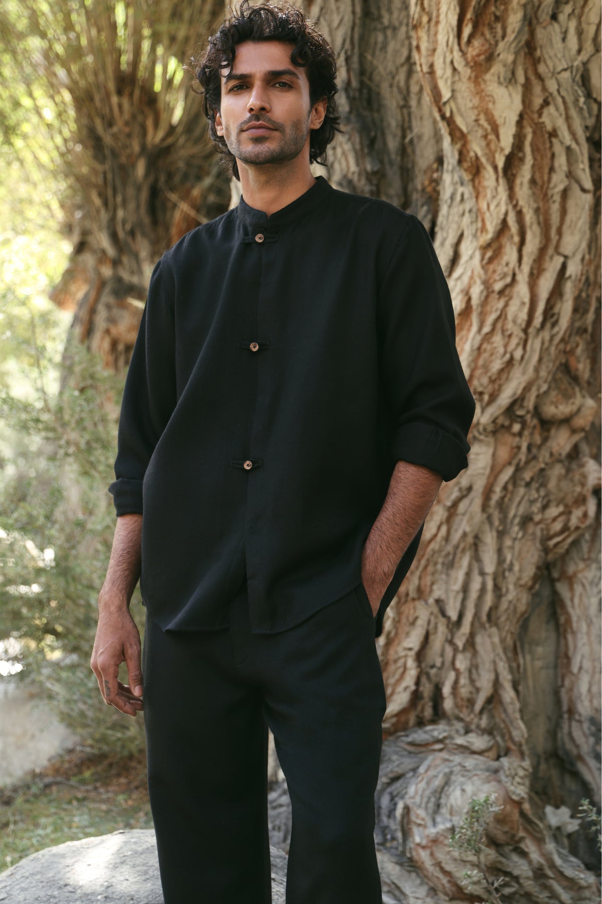 Ridge Woollen Shirt - MAN (Black)