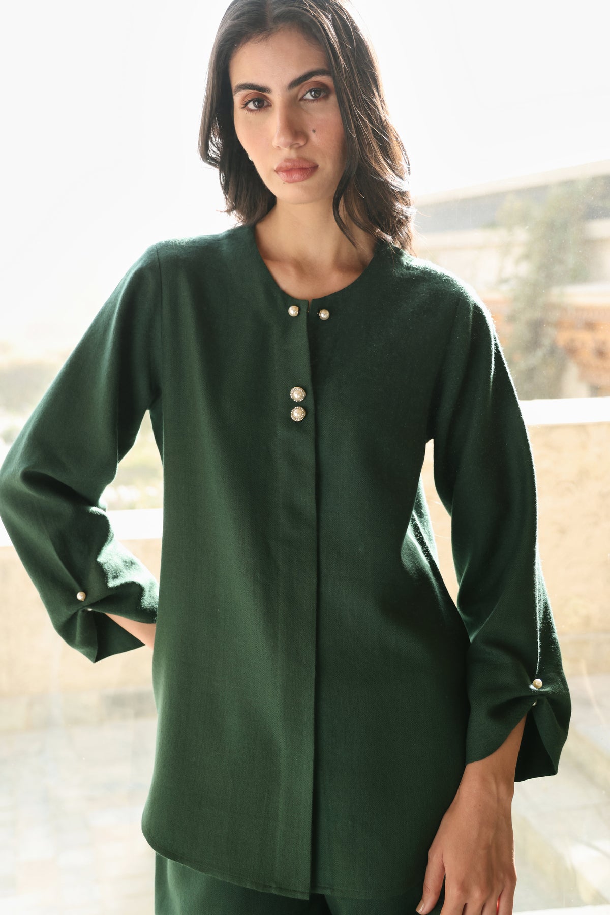 Reverie Woollen top (Forest Pine)