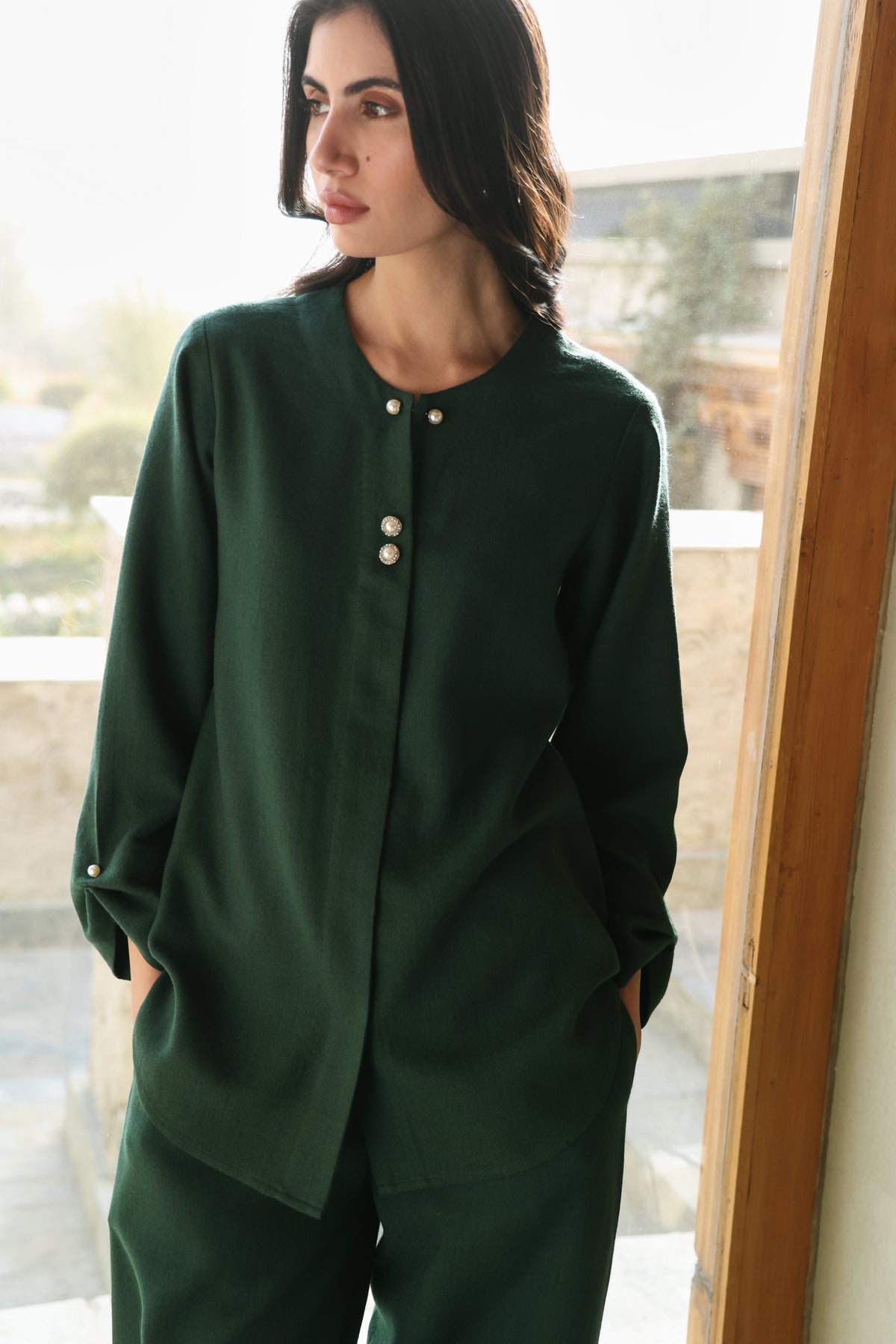 Reverie Woollen top (Forest Pine)