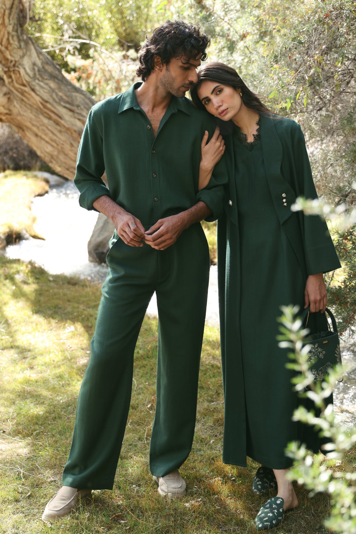 Fallow Woollen Pants- MAN (Forest Pine)