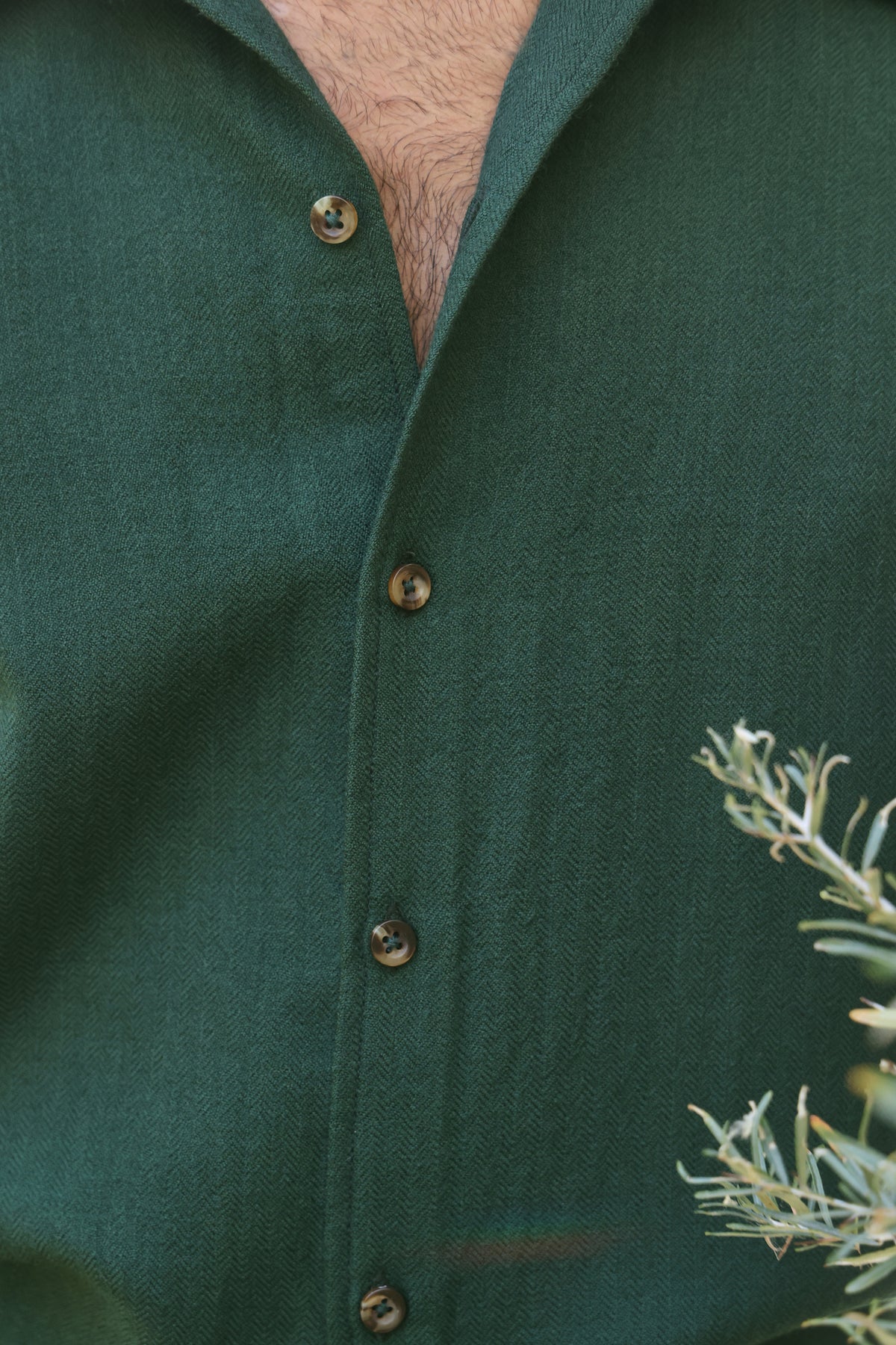Fallow Woollen Shirt- MAN (Forest Pine)