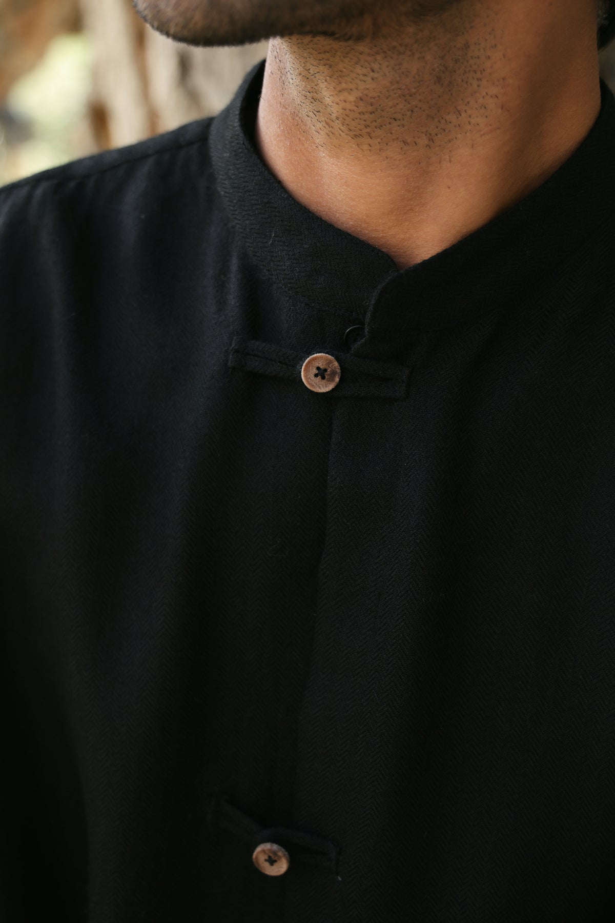 Ridge Woollen Shirt - MAN (Black) & Nyoma Woollen Pants- MAN (Black)