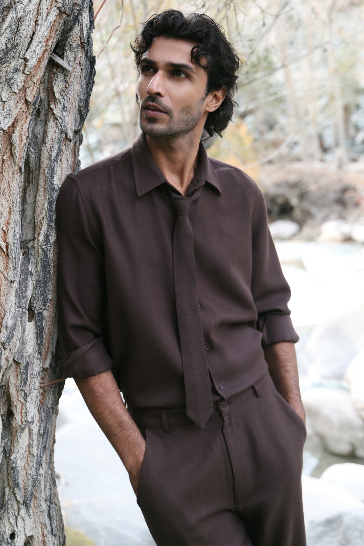 Fallow Woollen Shirt- MAN (Cocoa)