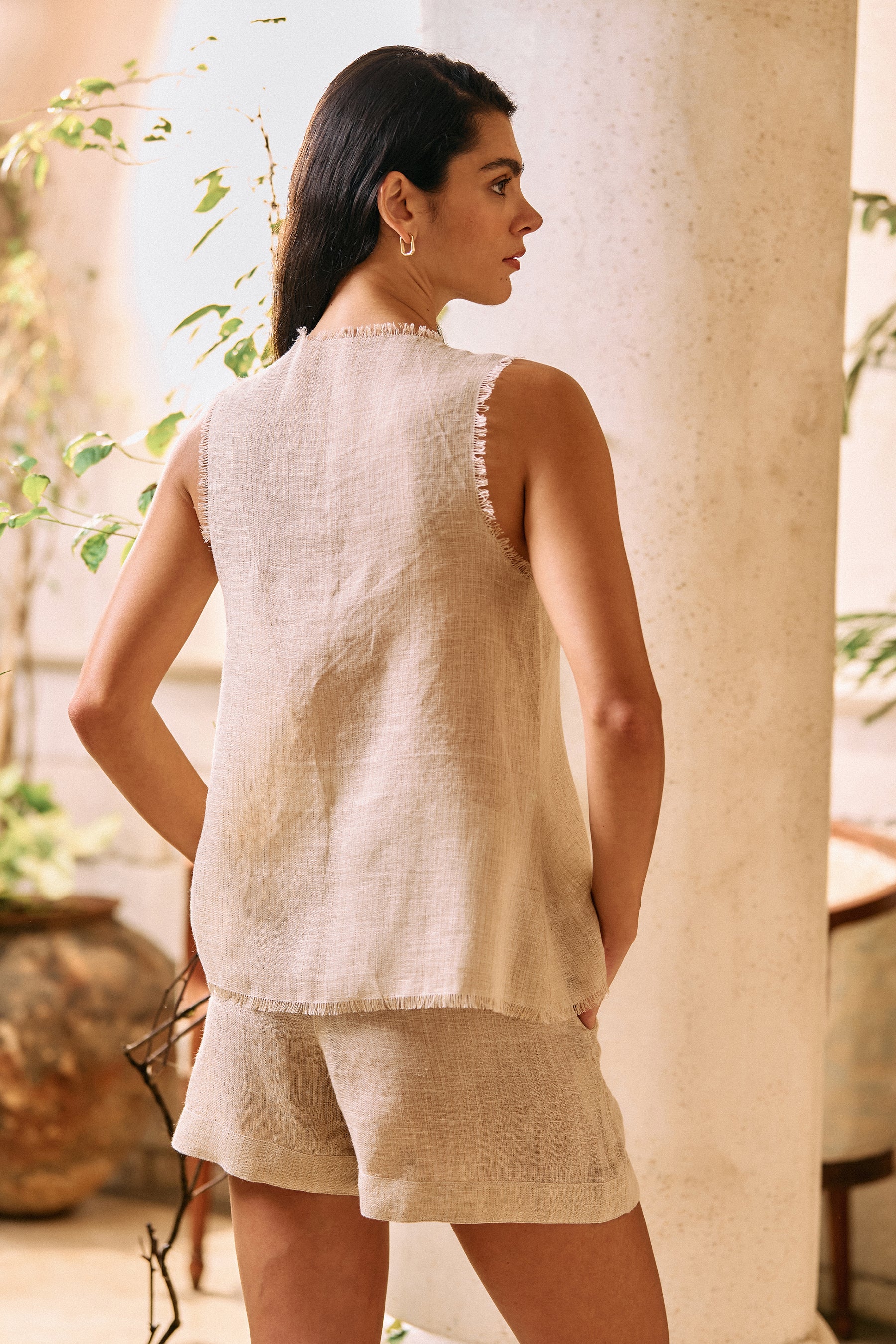 Unrushed Top & Costa Rica Shorts (Natural)
