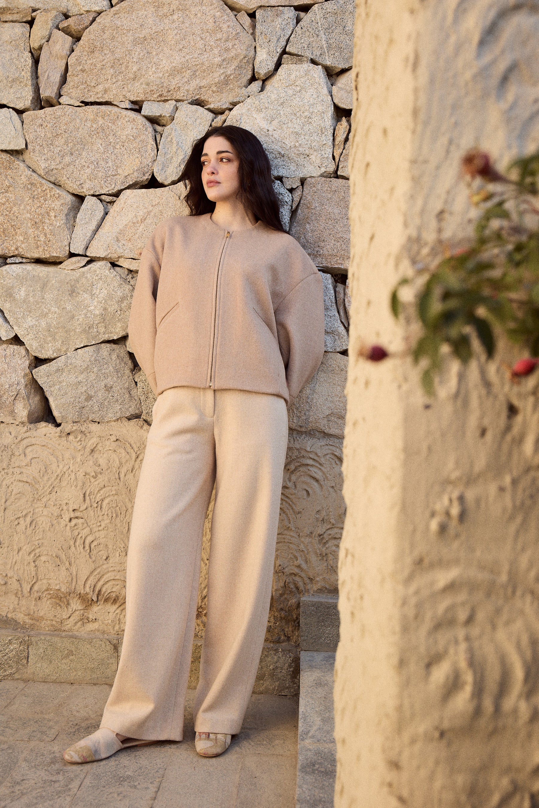 Merino Wool Blend New Pants (Oatmeal)