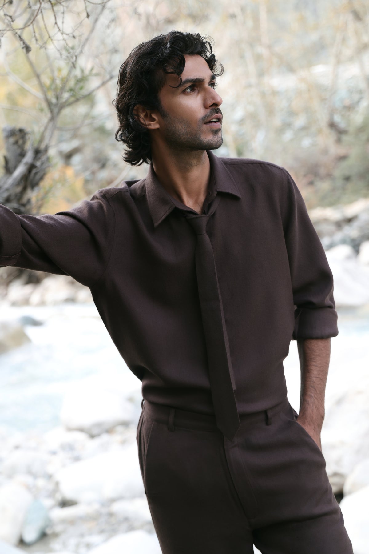 Fallow Woollen Shirt- MAN (Cocoa) & Fallow Woollen Pants- MAN (Cocoa)