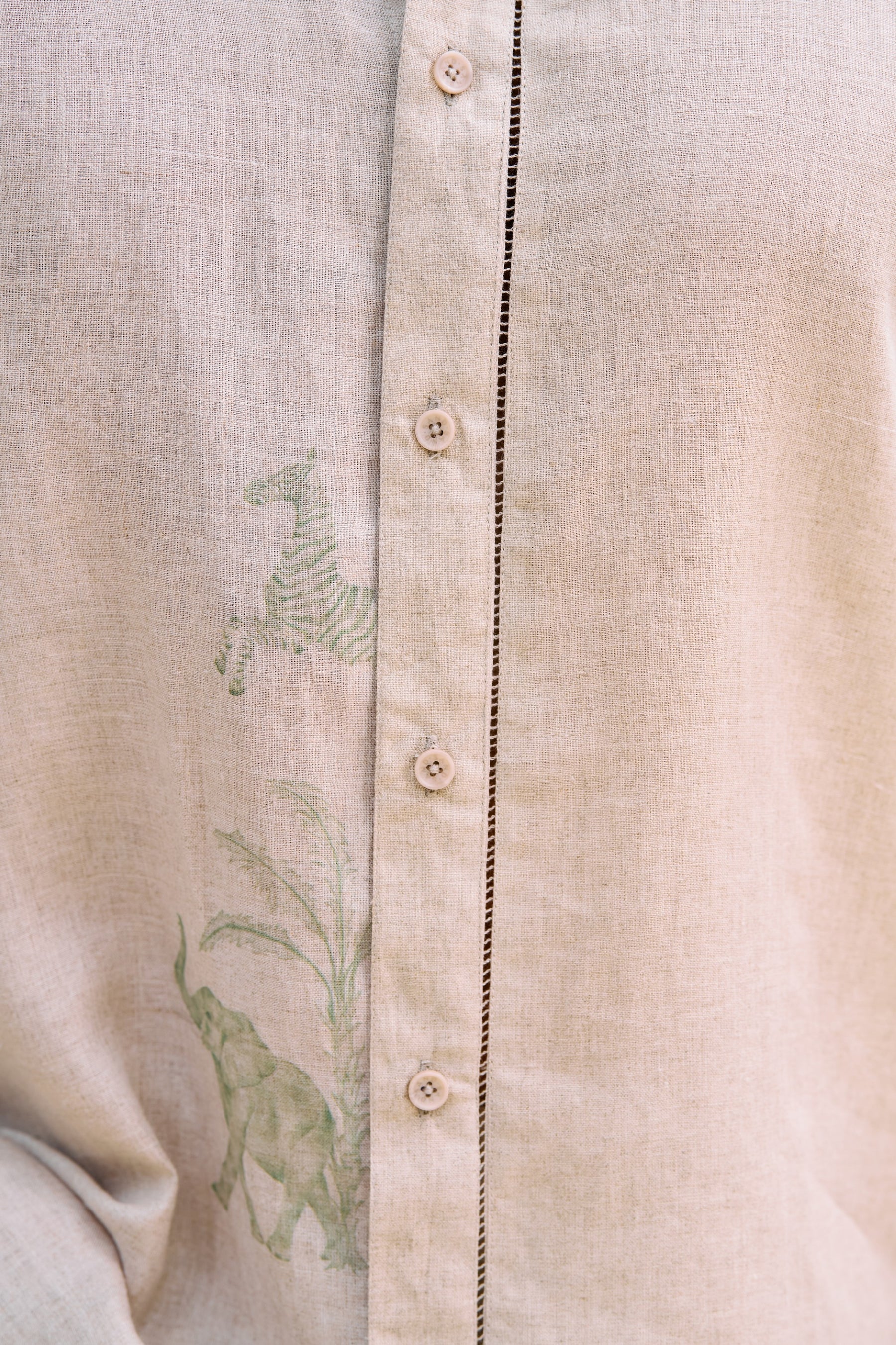 Horizon Peeking Print Shirt (Natural & Sage) & Steady Form Pants- Man (Natural)