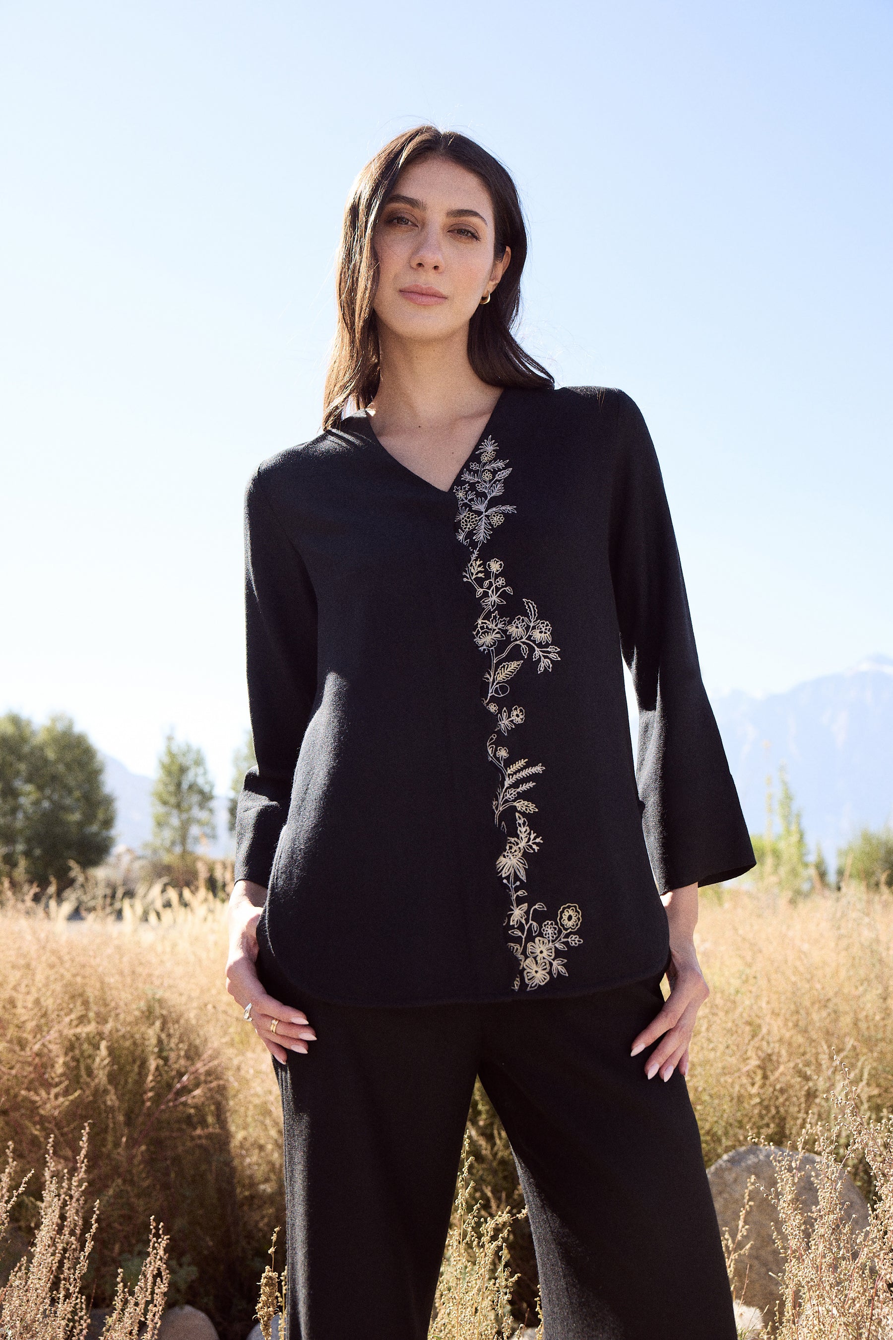 Nyoma Woollen Shirt (Black)