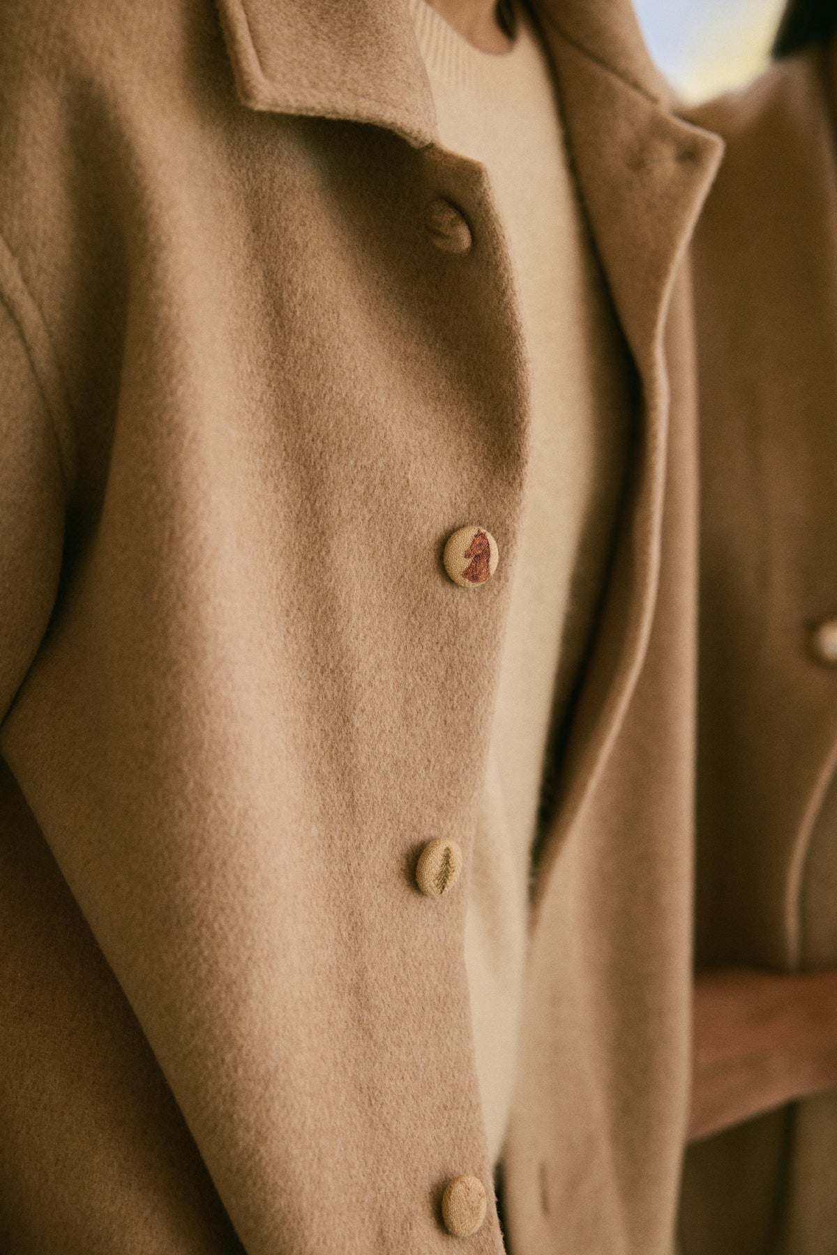 Valley Button Print Overshirt -Man (Oatmeal)