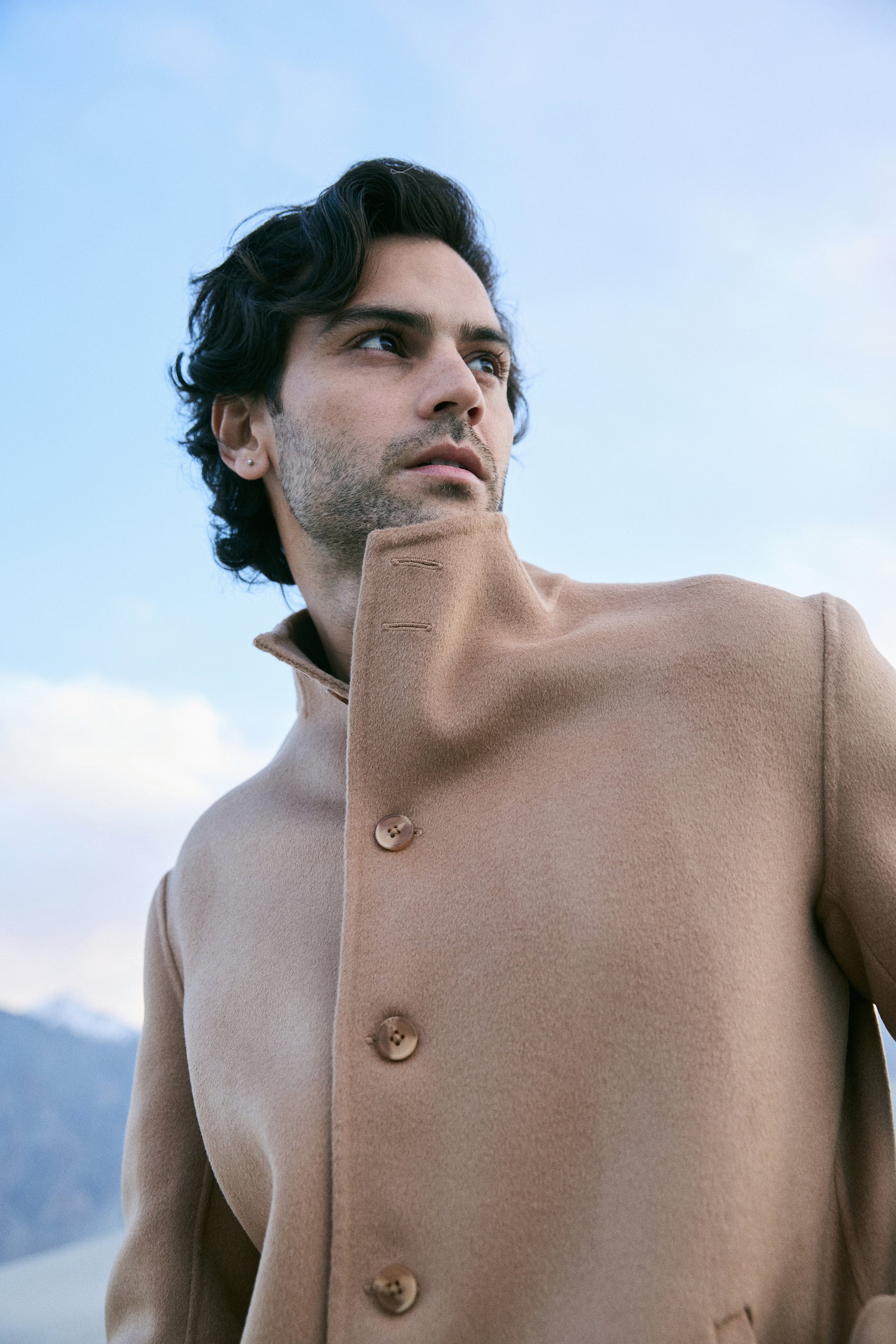 Cashmere-Silk-Merino Blend Jacket -MAN (Warm Honey)