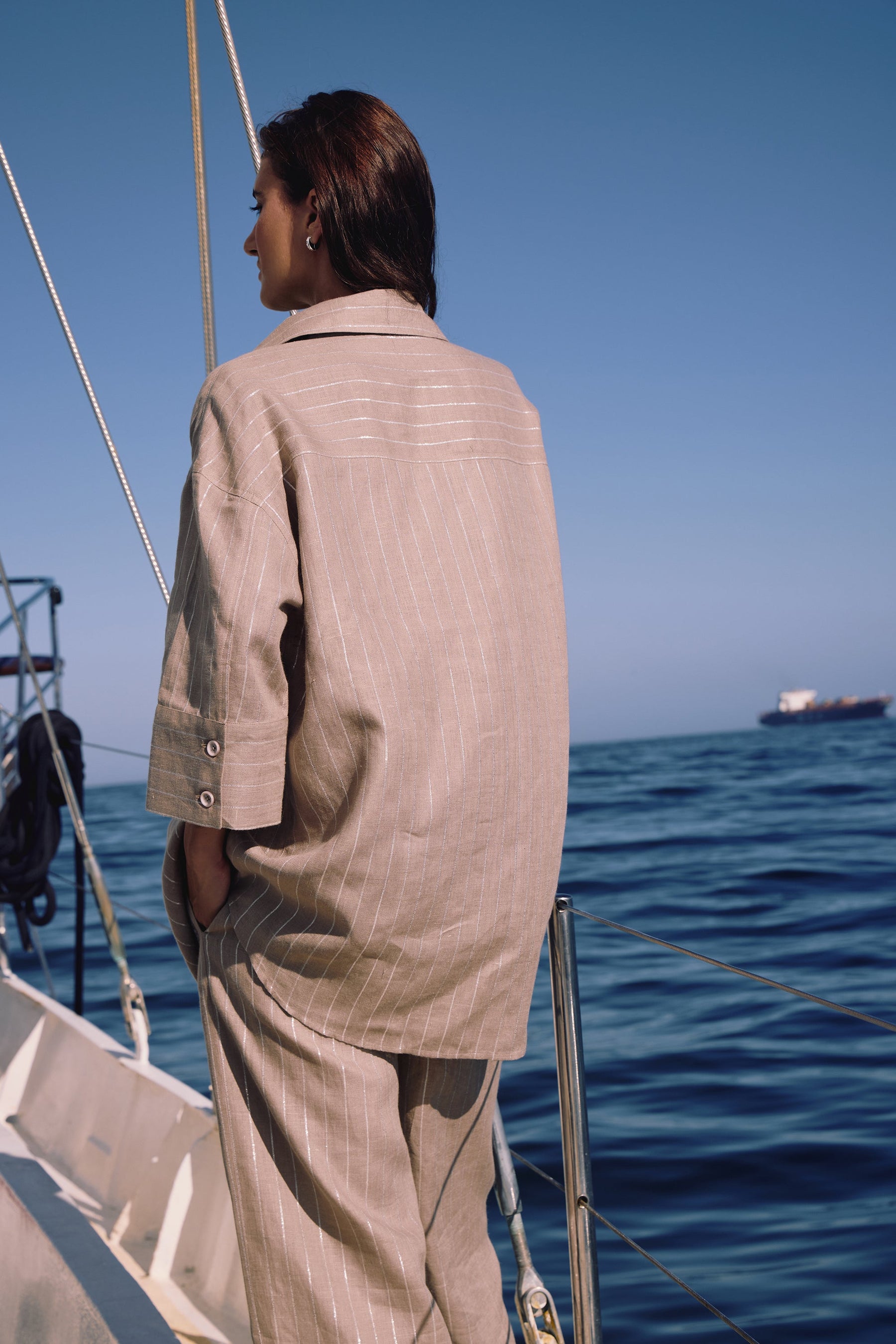 Clifton Shirt (Taupe - Silver)