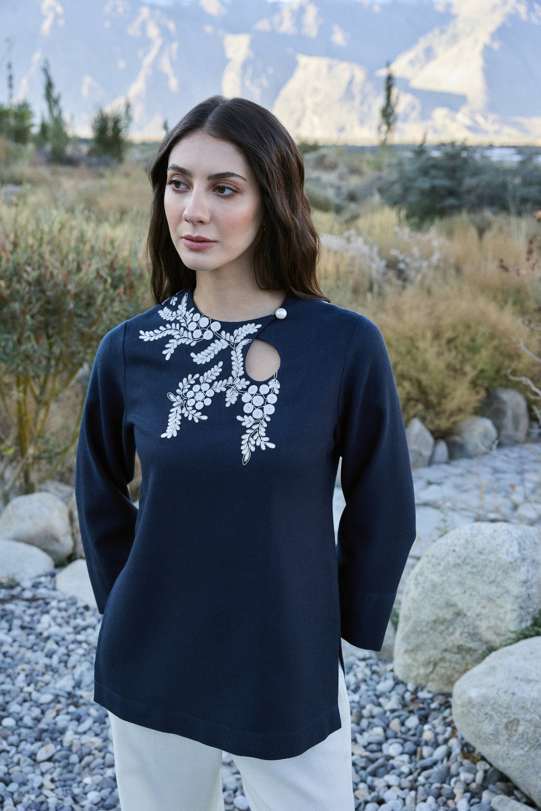 Rara Woollen Top (Glacier Blue)