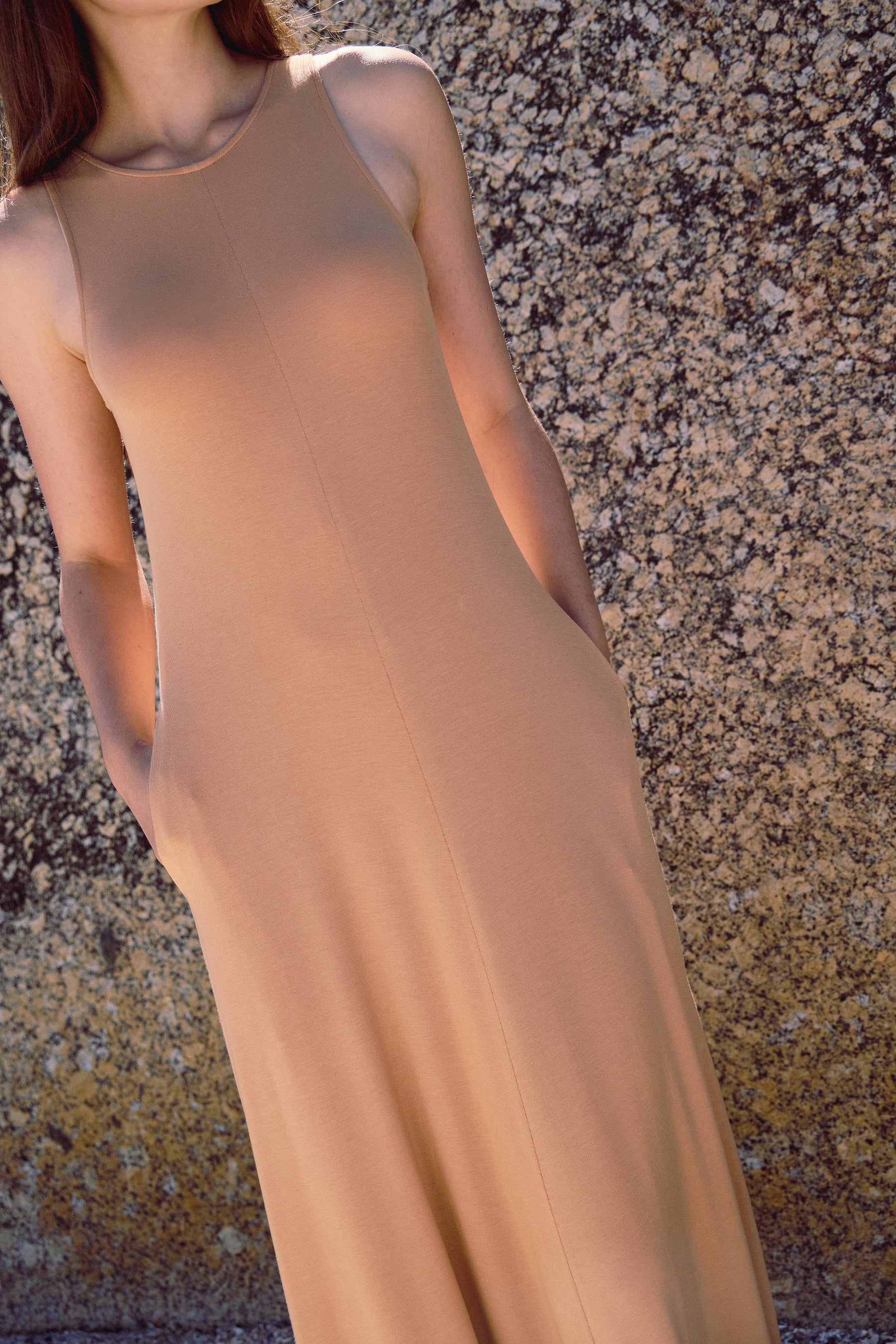 SAND Skin Flounce Dress (Tangerine)
