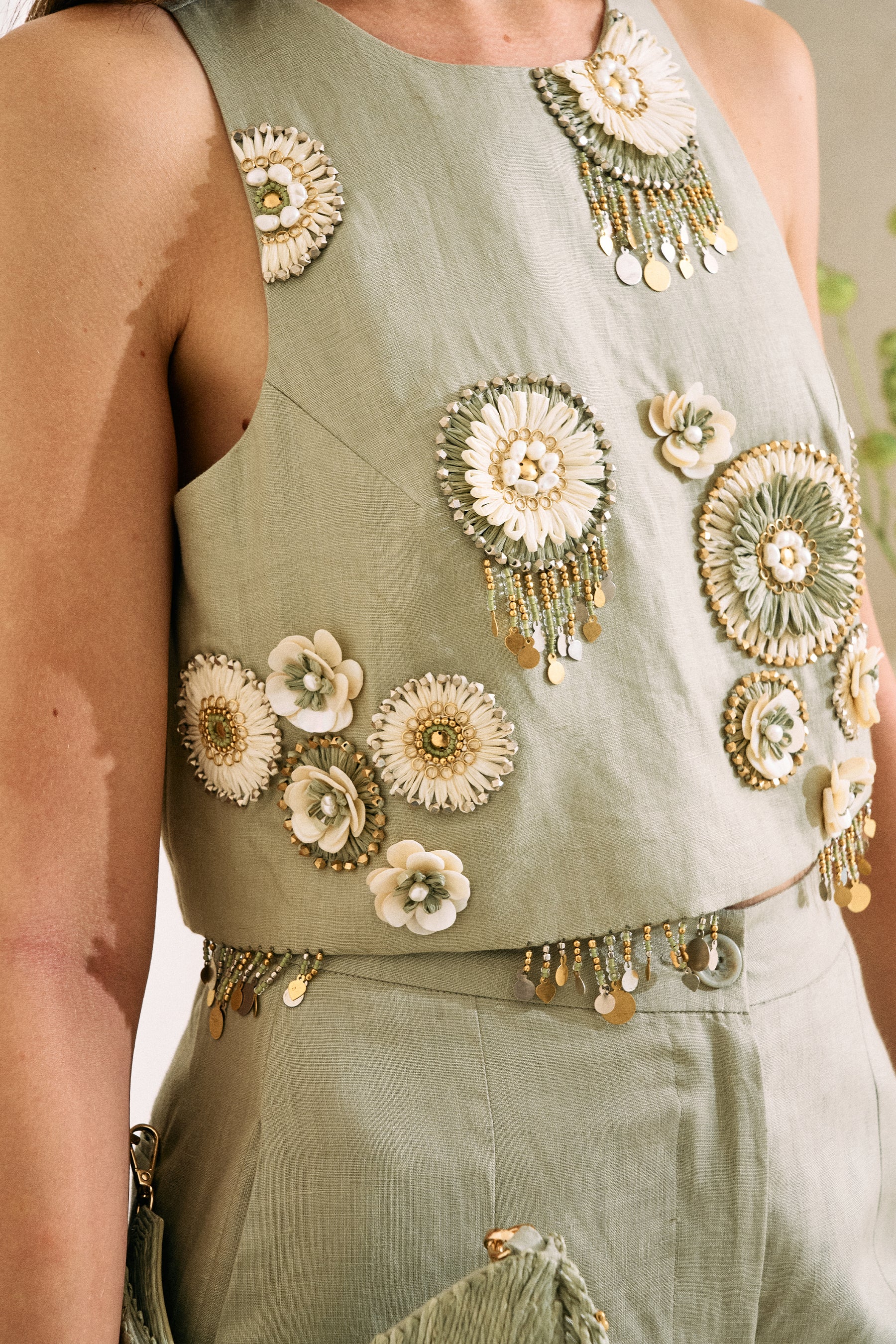Elsewhere Top & Wandering Pants (Sage)