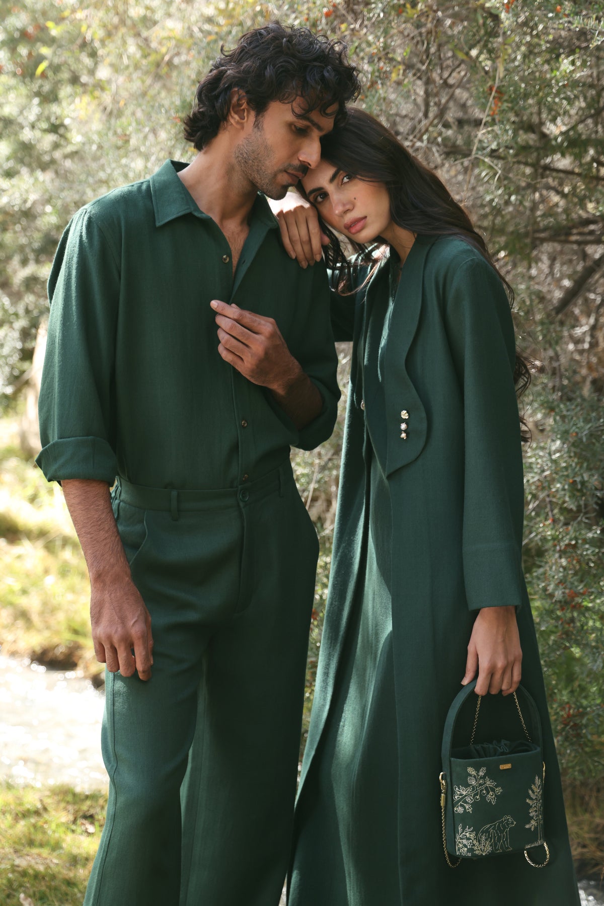 Fallow Woollen Shirt- MAN (Forest Pine)