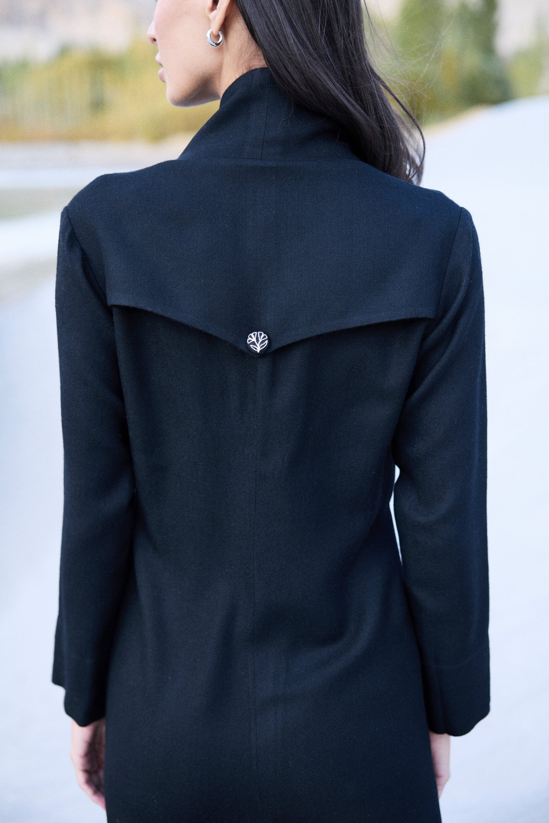 Moriri Woollen Overlay Dress (Black)