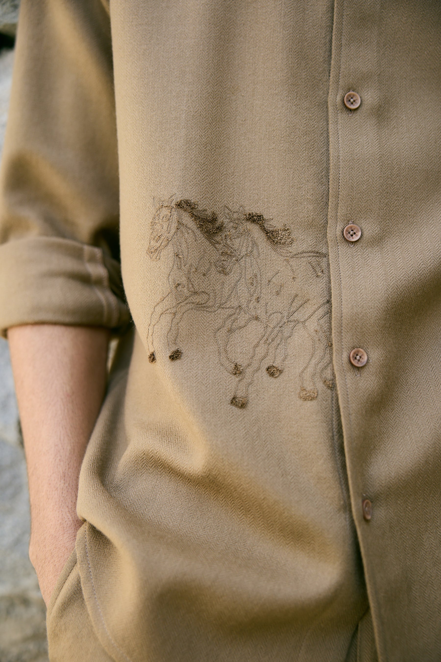Baral Woollen Shirt- MAN (Valley Clay)