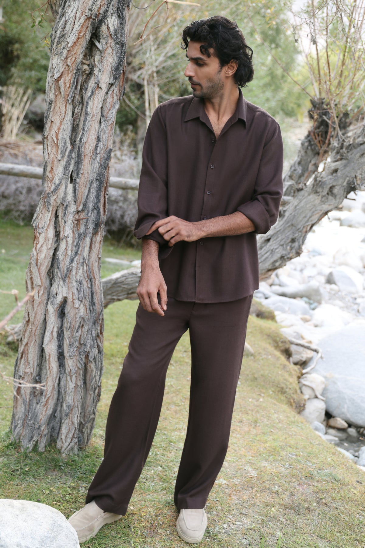 Fallow Woollen Shirt- MAN (Cocoa)