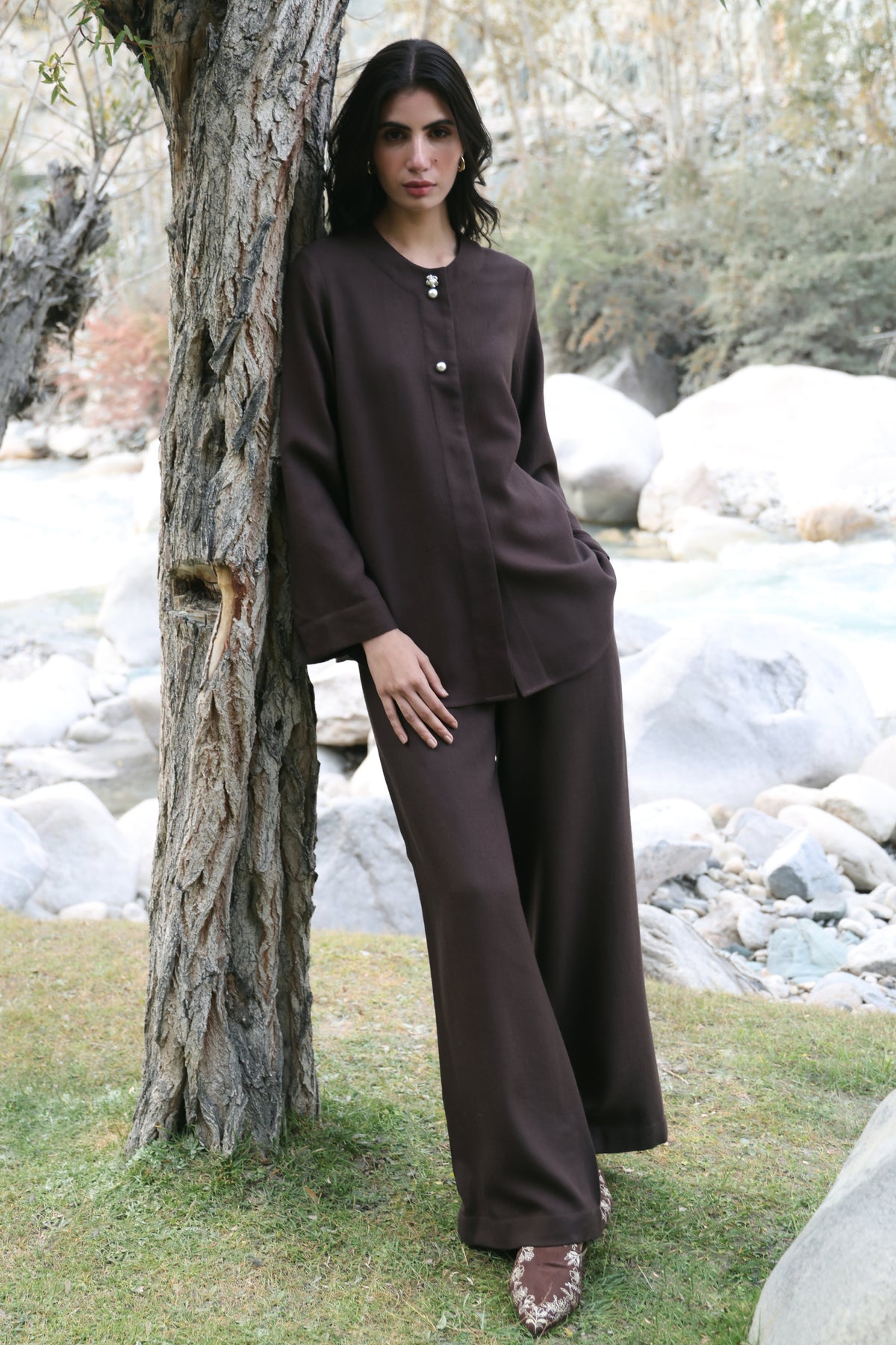 Duskfall Woollen Top (Cocoa)