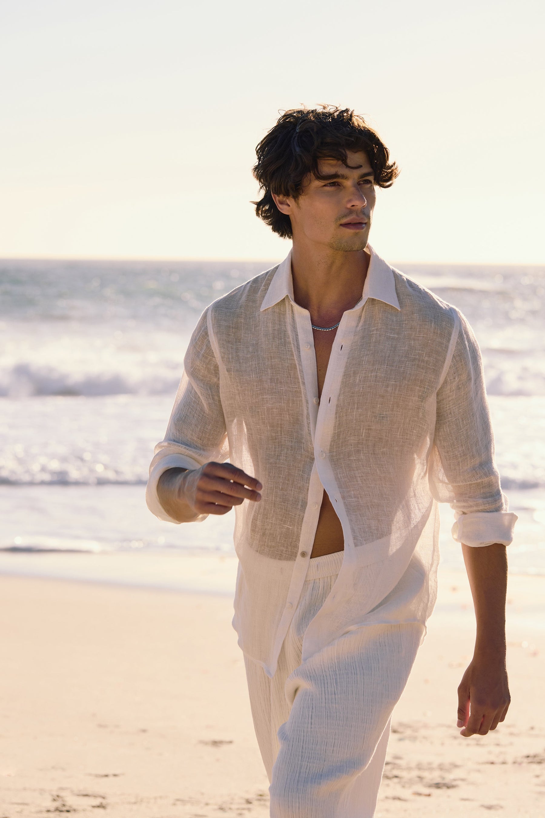 Clifton Shirt - MAN (Ivory) & Kos Pants - Man (IVORY)