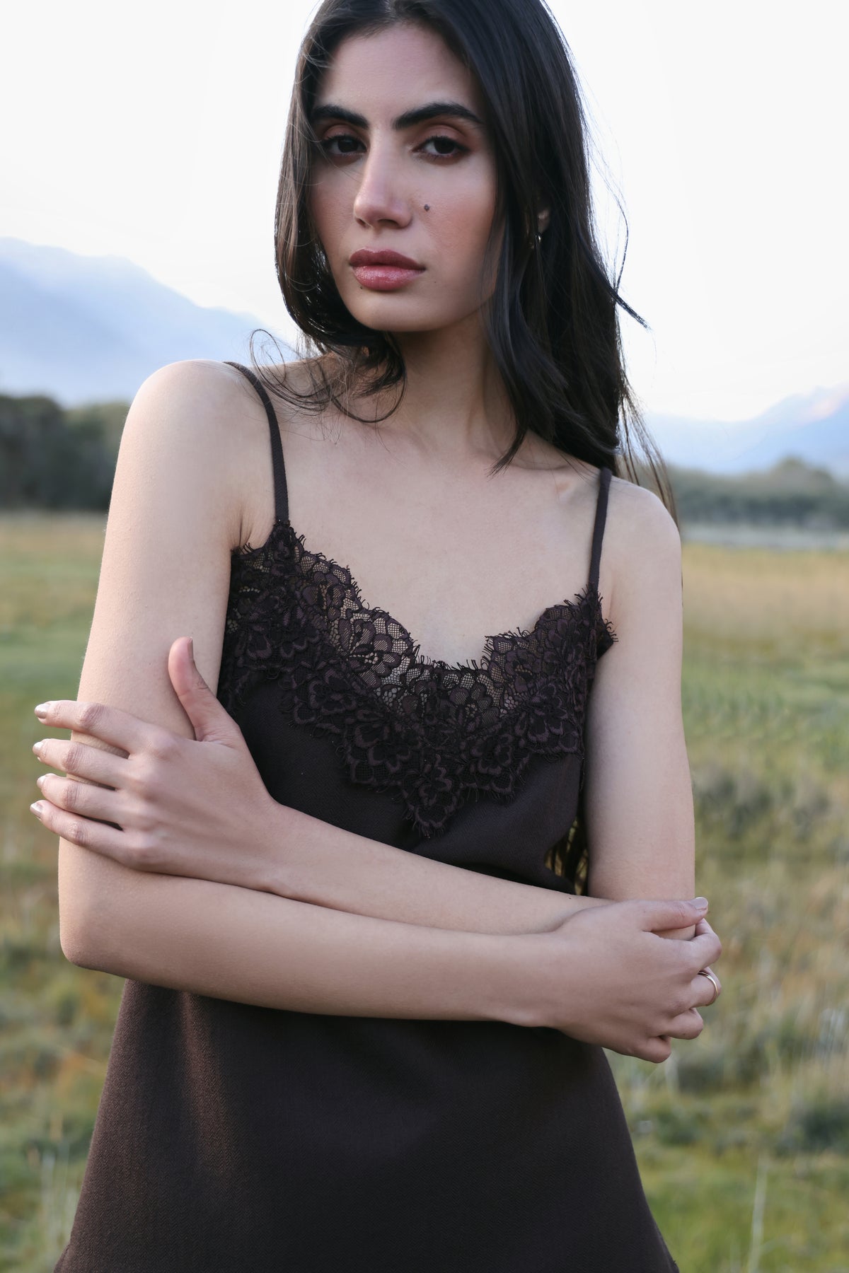 Afterglow Woollen Lace Top (Cocoa) & First Frost Woollen Pants (Cocoa)