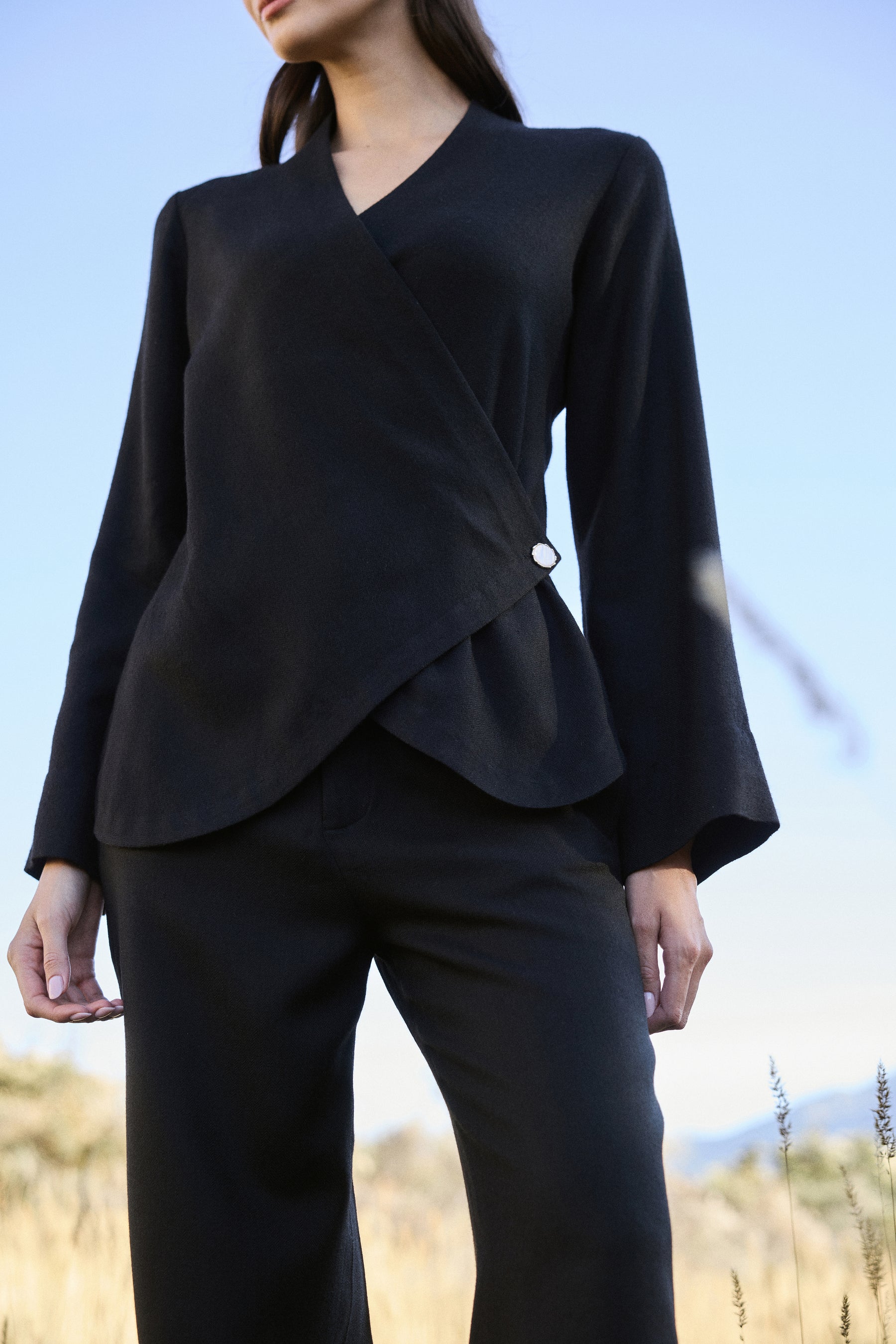 Navo Woollen Top (Black)