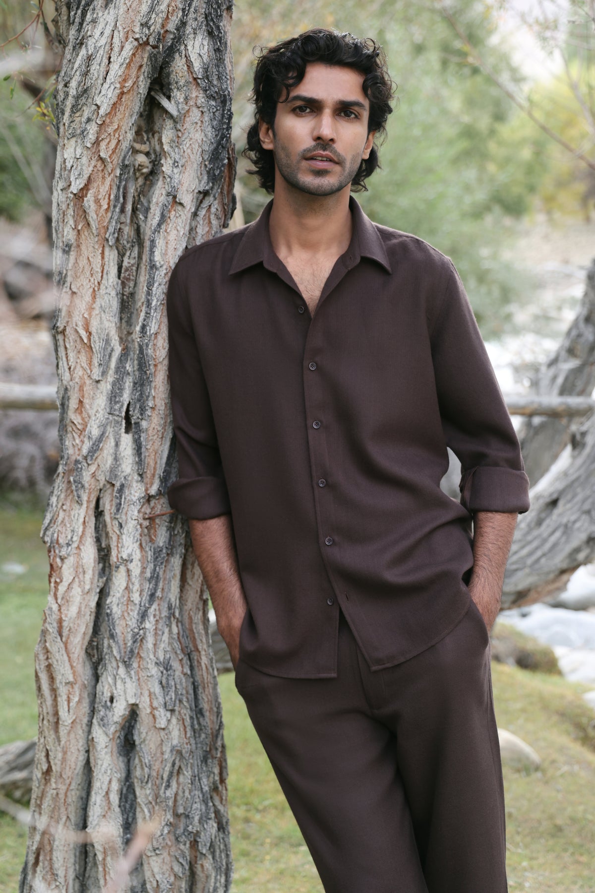 Fallow Woollen Shirt- MAN (Cocoa) & Fallow Woollen Pants- MAN (Cocoa)