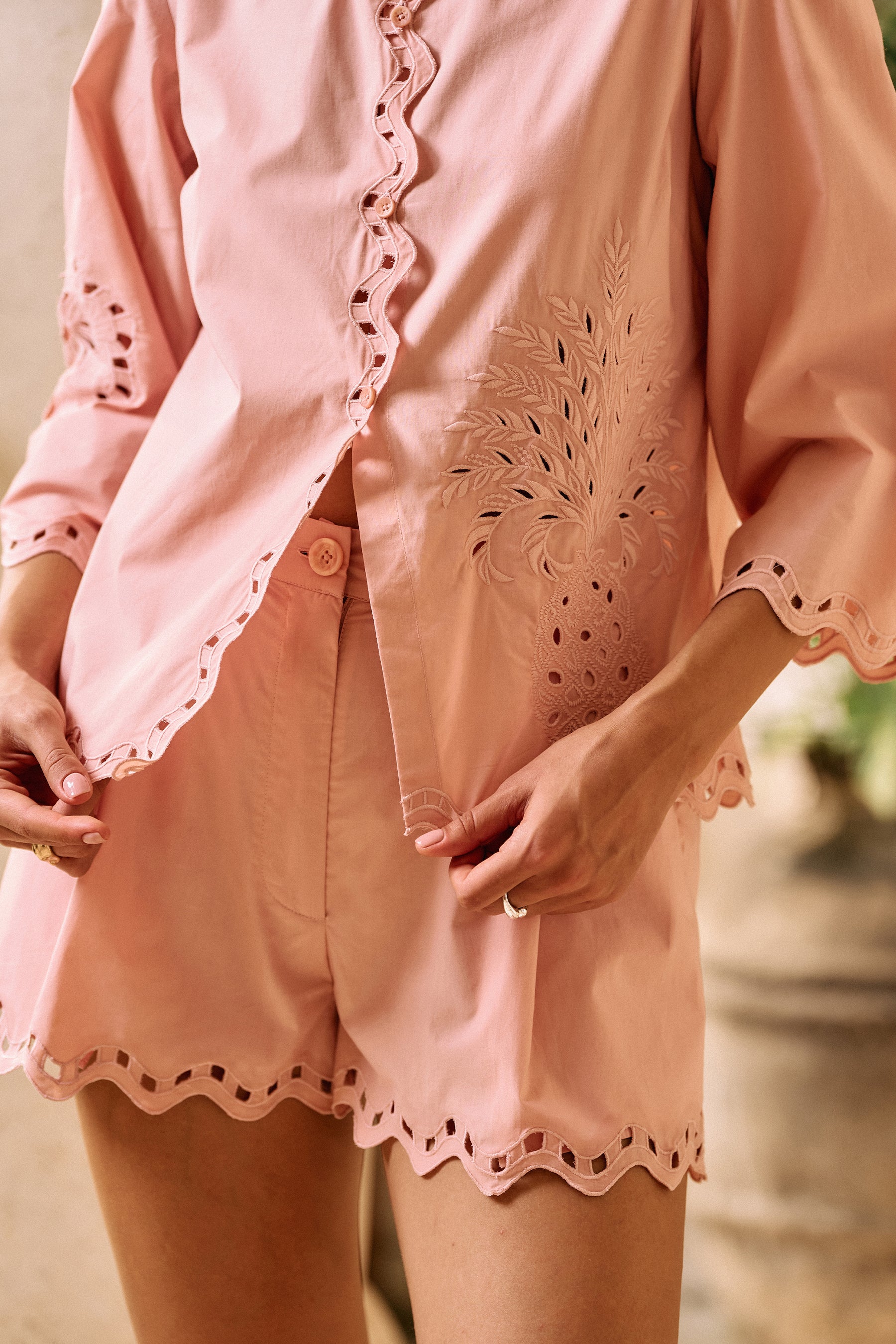 Happy Within Shirt & Happy Within Shorts (Dusty Pink)