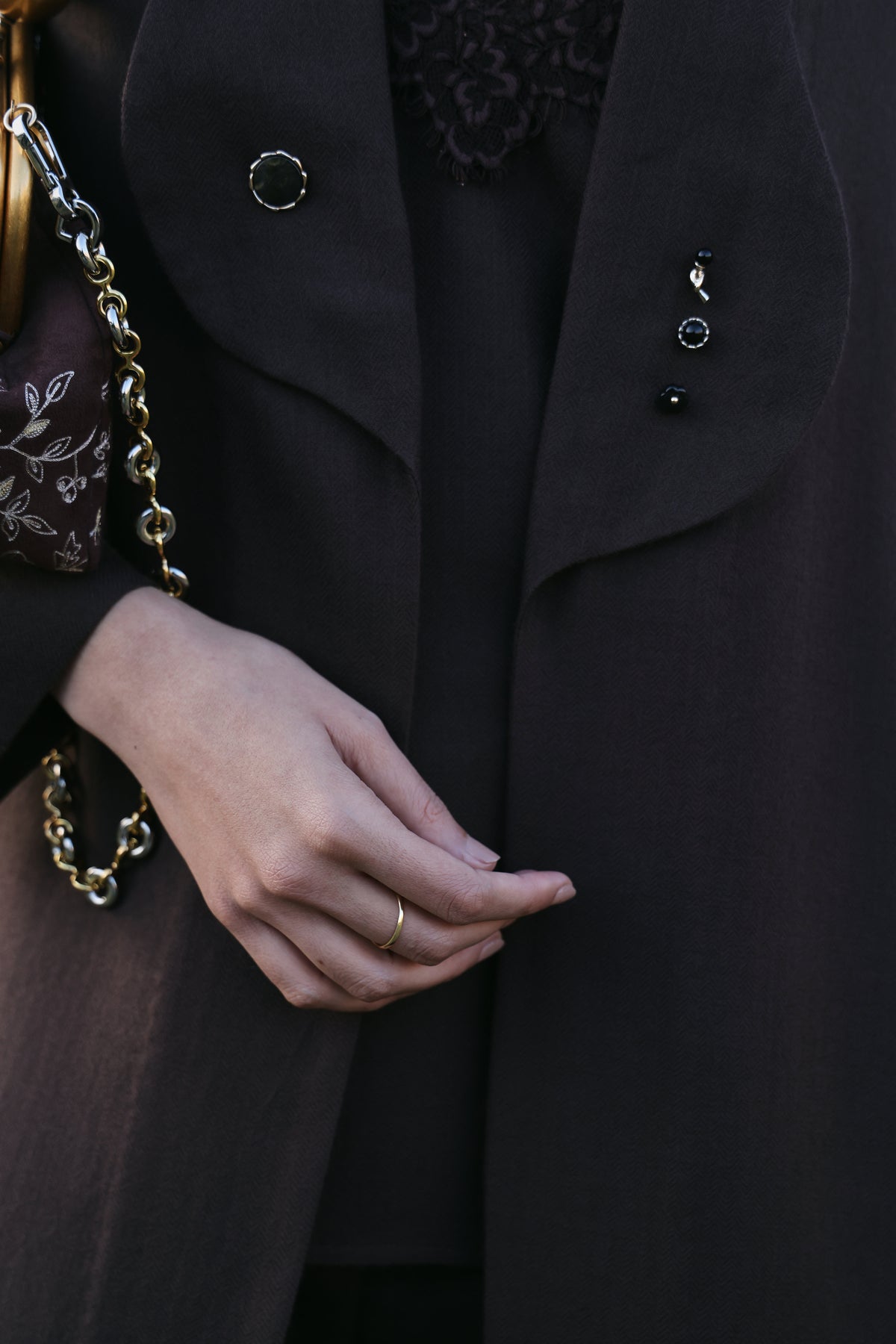 Afterglow Woollen Overlay Jacket (Cocoa)