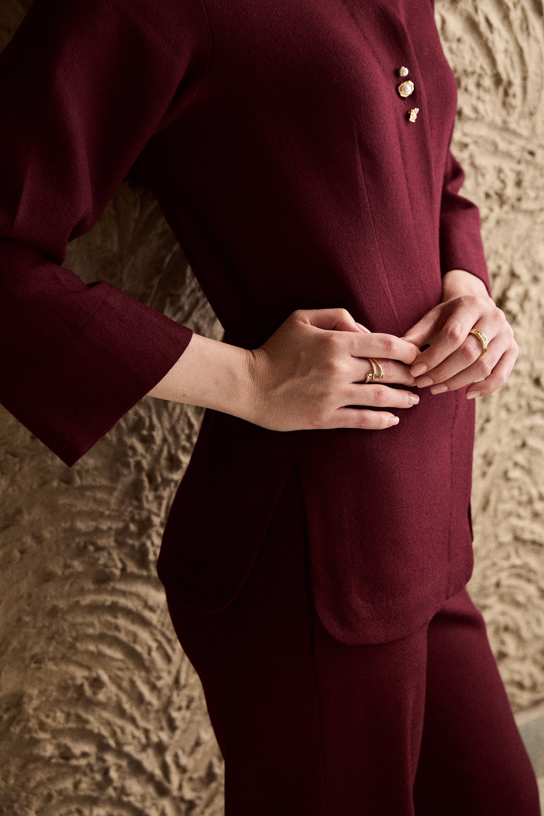 Aira Woollen Top (Merlot)