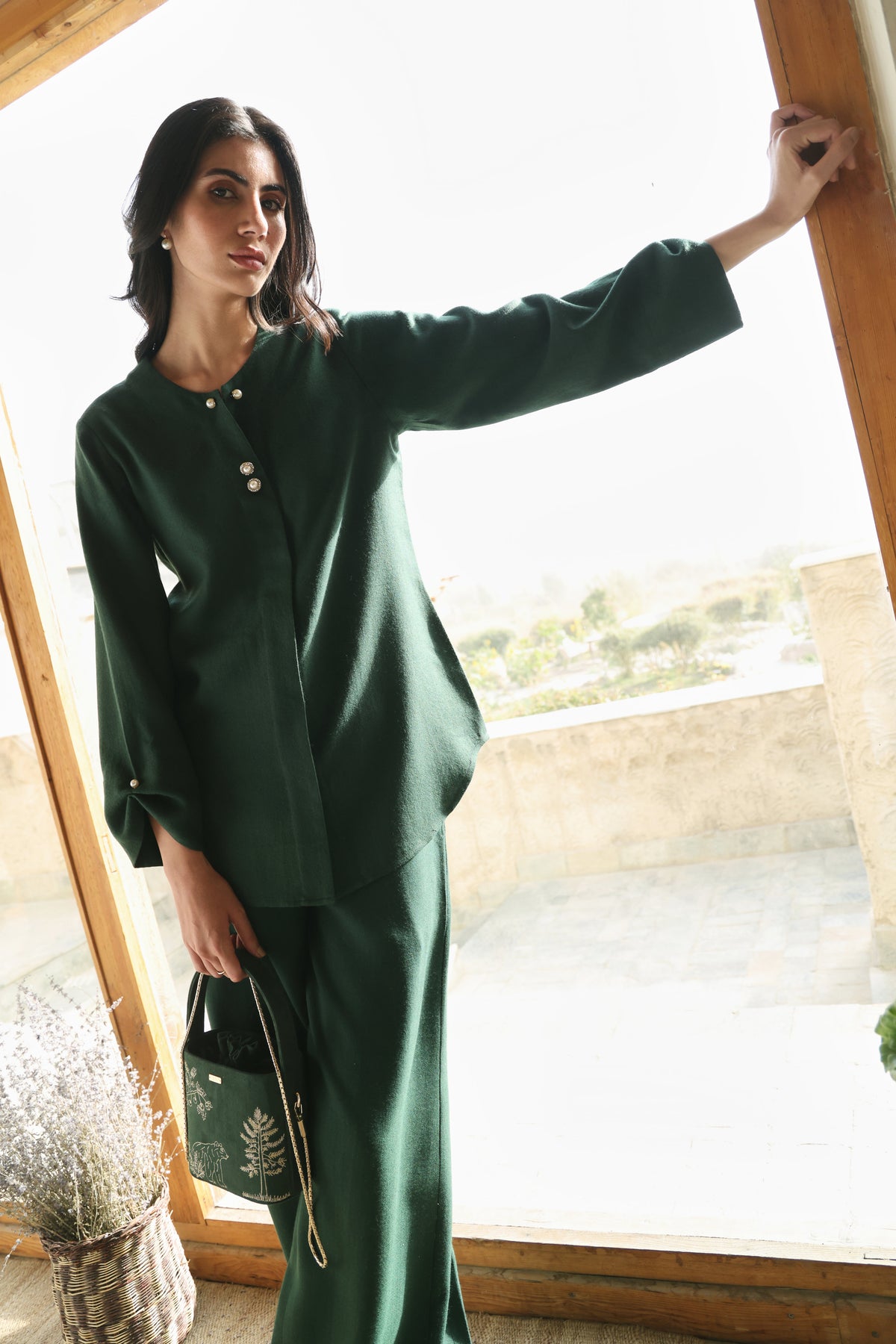 Reverie Woollen top (Forest Pine)